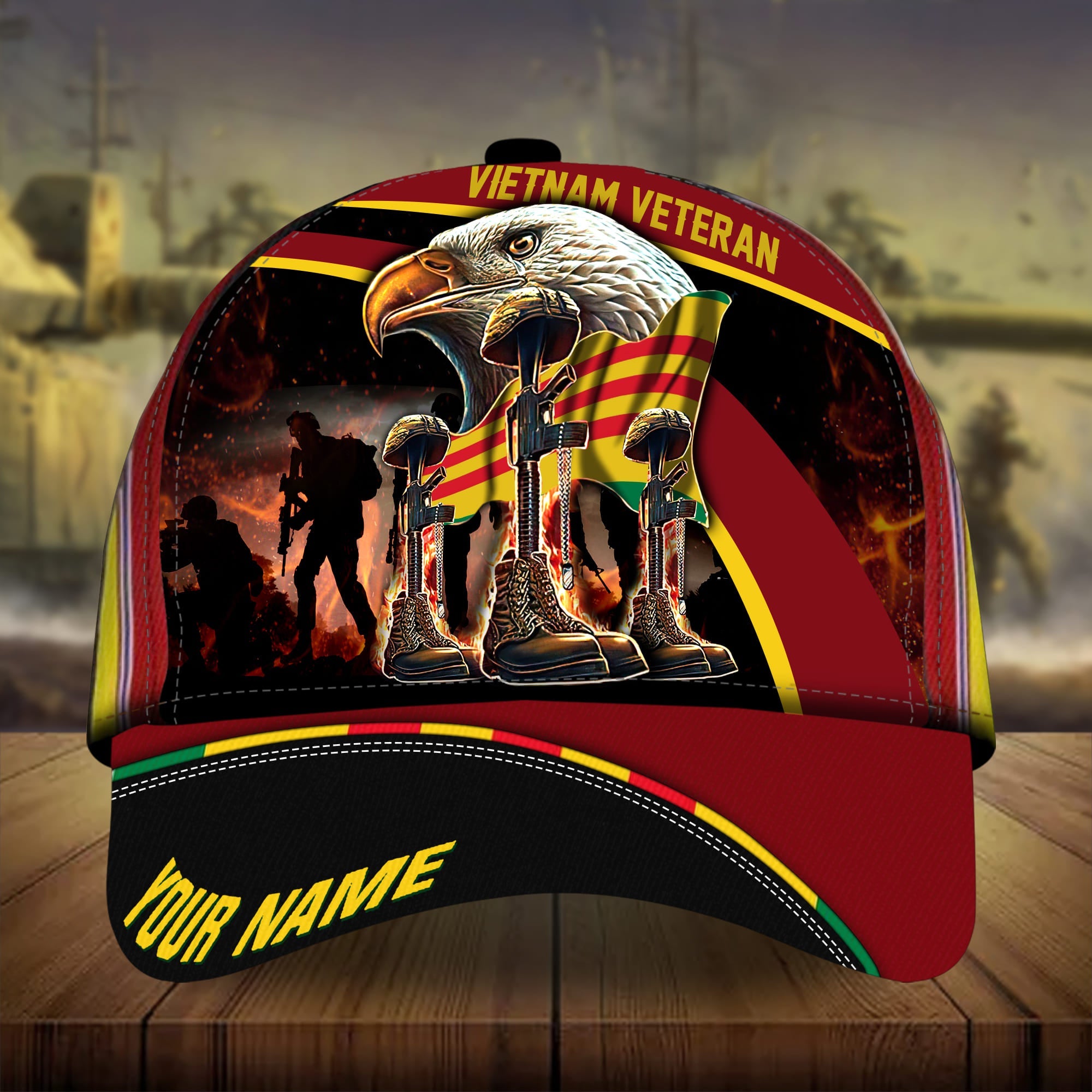 Premium Vietnam Veteran Day, Eagle Vietnam Veteran Classic Hats Personalized