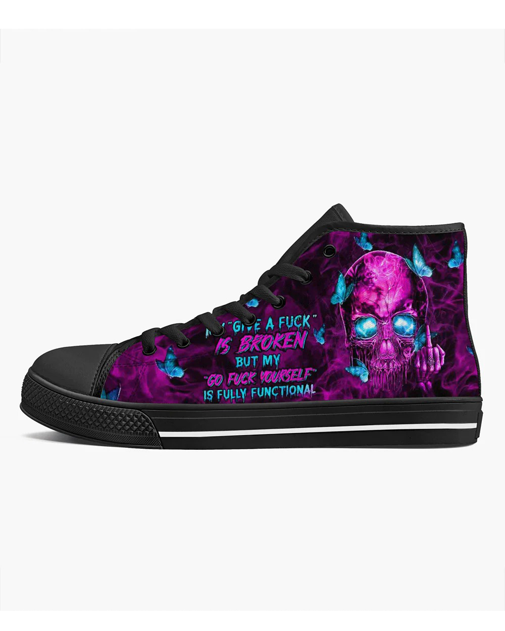 My Give A F Is Broken Skull 3D High Top Sneaker All Over Print