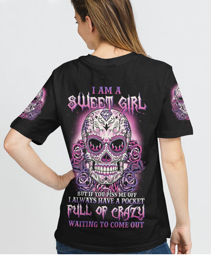 I Am A Sweet Girl Sugar Skull T Shirt