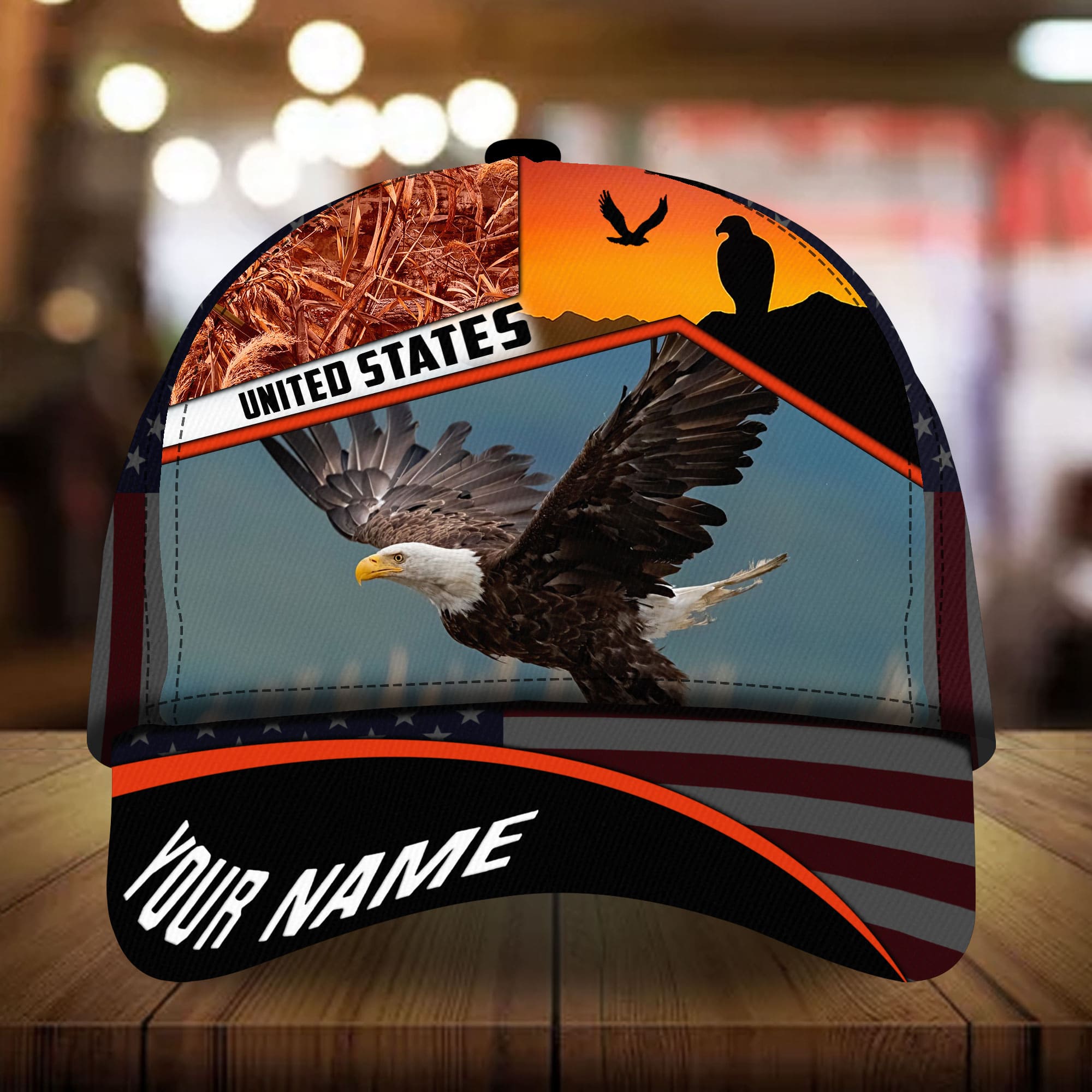 Premium United States Eagle 3D Cap America Patriot Hat Personalized