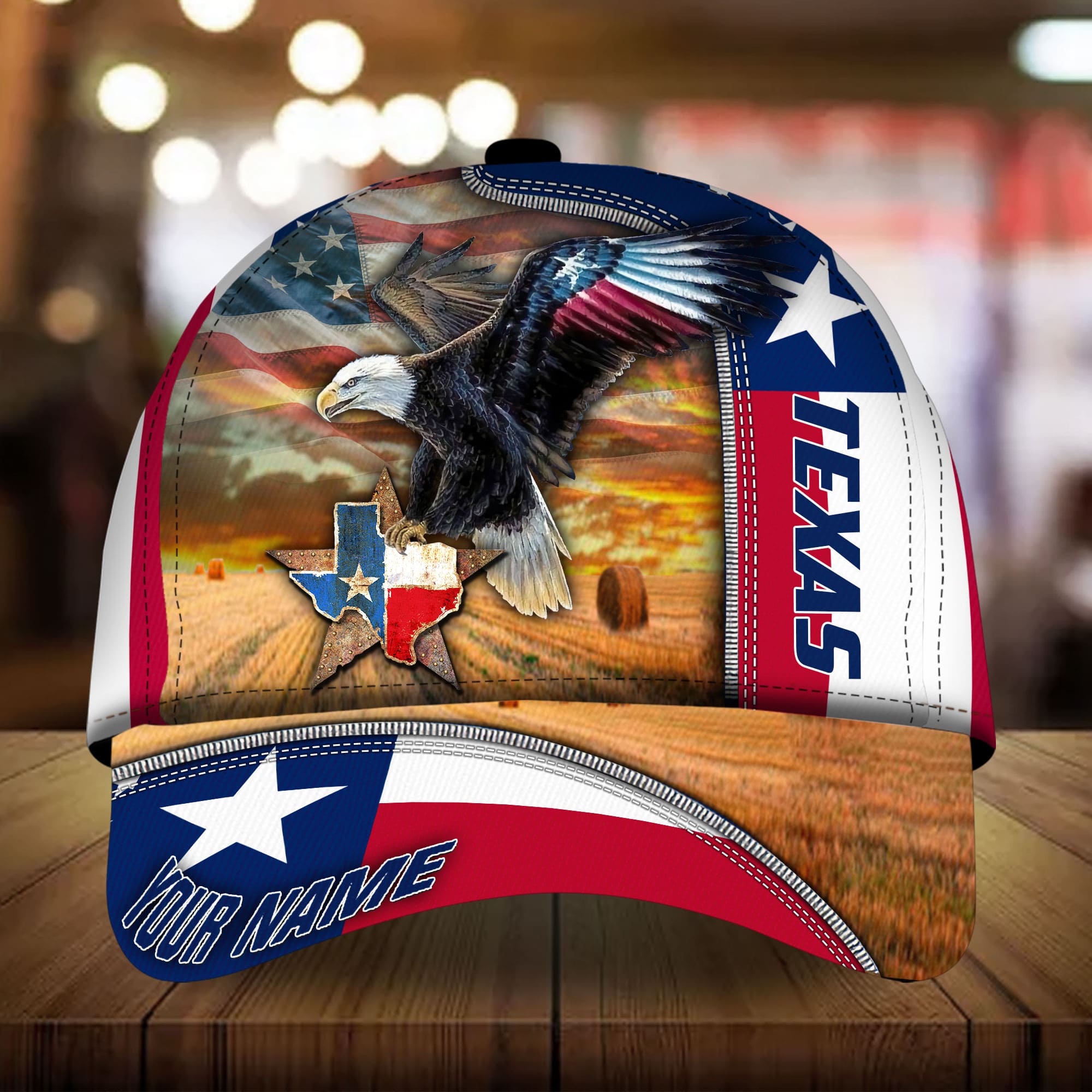 Premium Eagle Texas Pride 3D Printed Hat Personalized