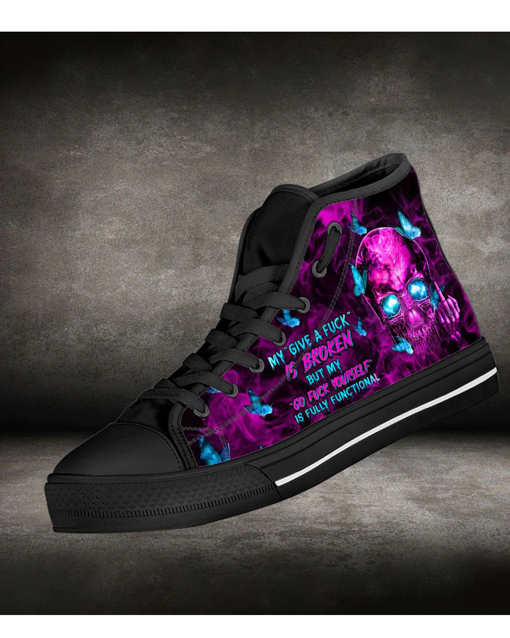 My Give A F Is Broken Skull 3D High Top Sneaker All Over Print