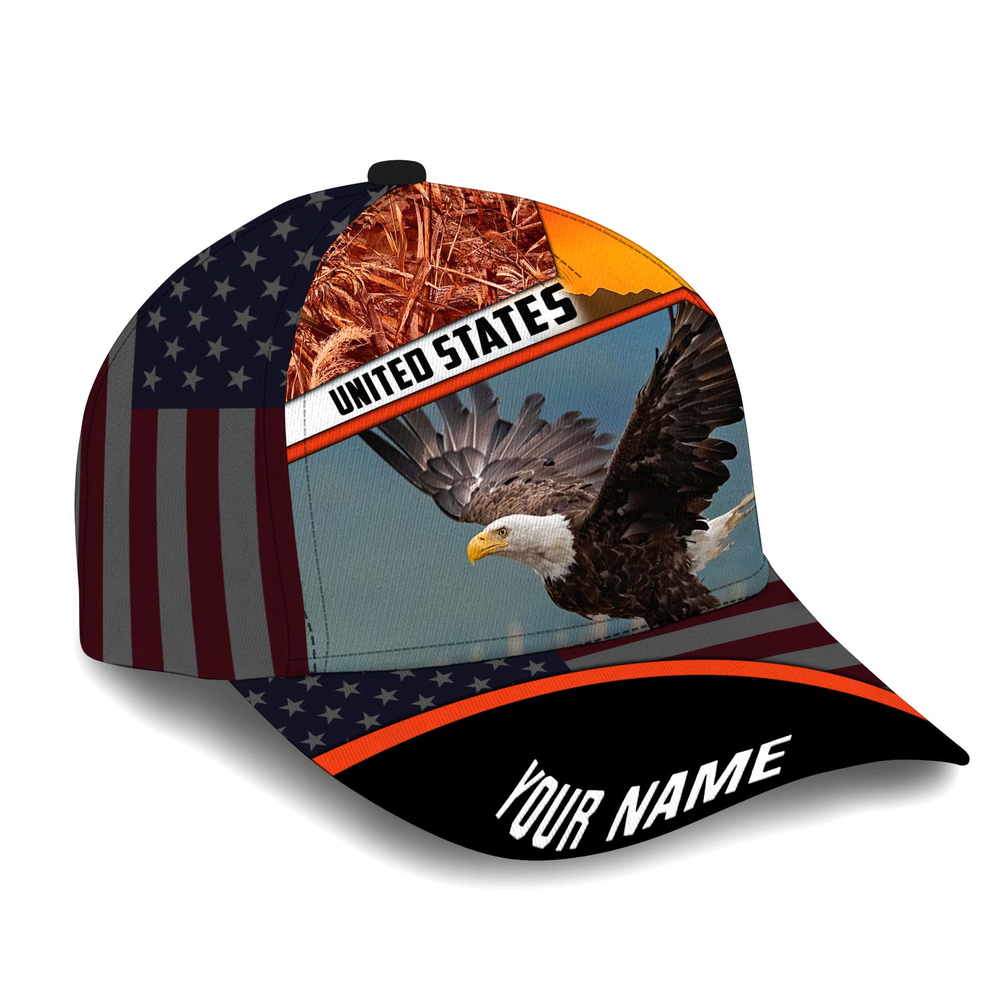 Premium United States Eagle 3D Cap America Patriot Hat Personalized