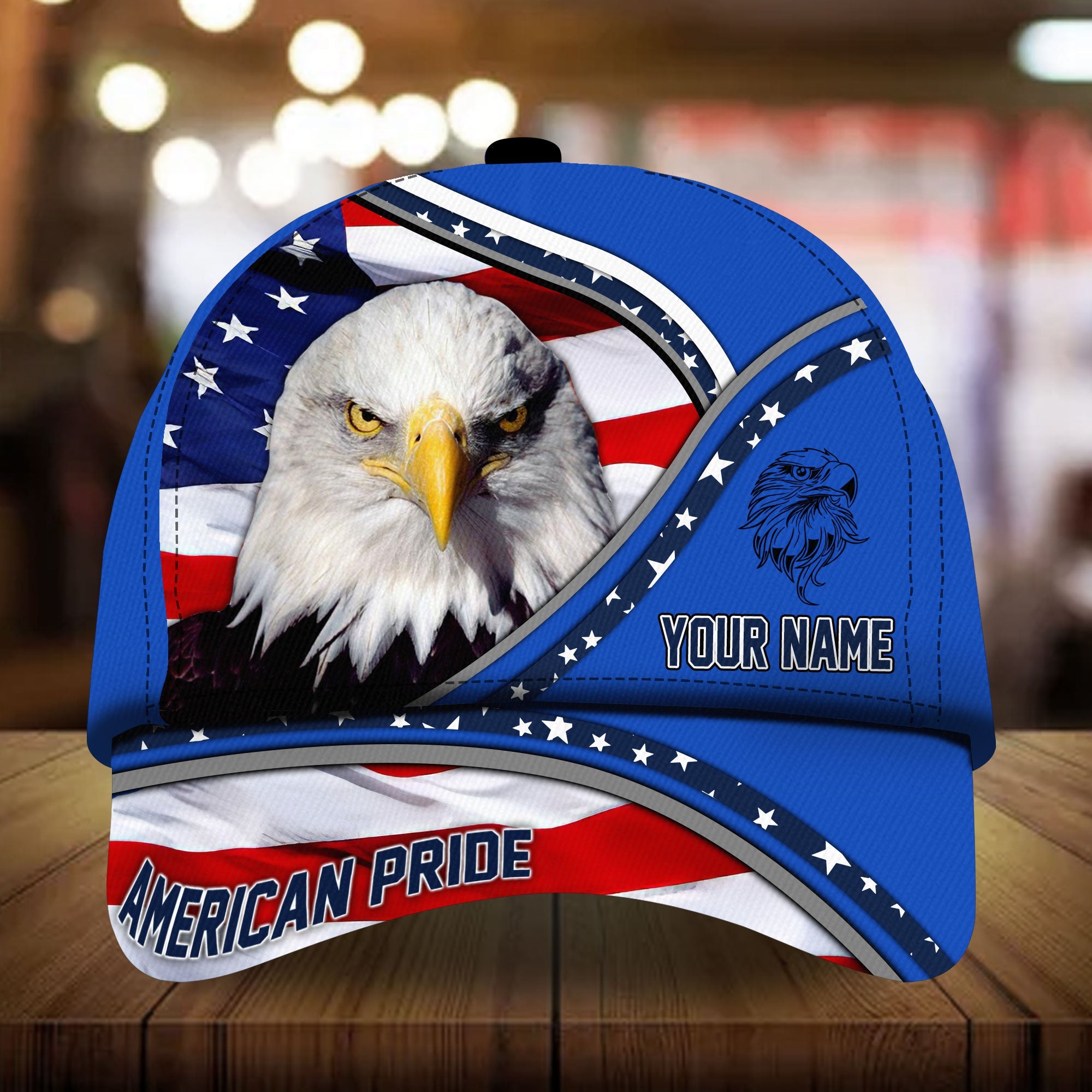 Premium Unique American Pride Eagle Patriotic Cap Technicolor Personalized