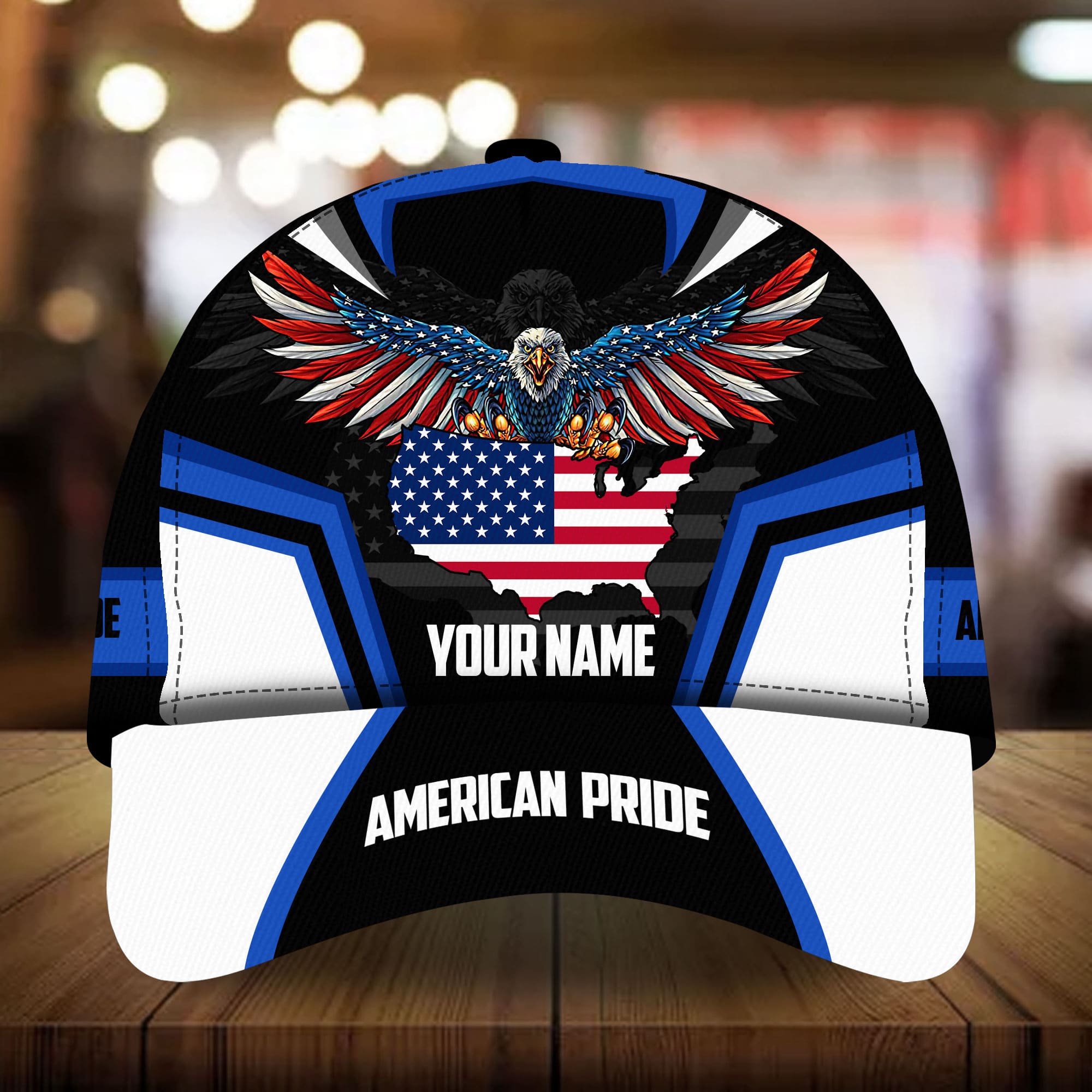 Premium American Pride Eagle Patriotic 3D Cap Multicolor Personalized