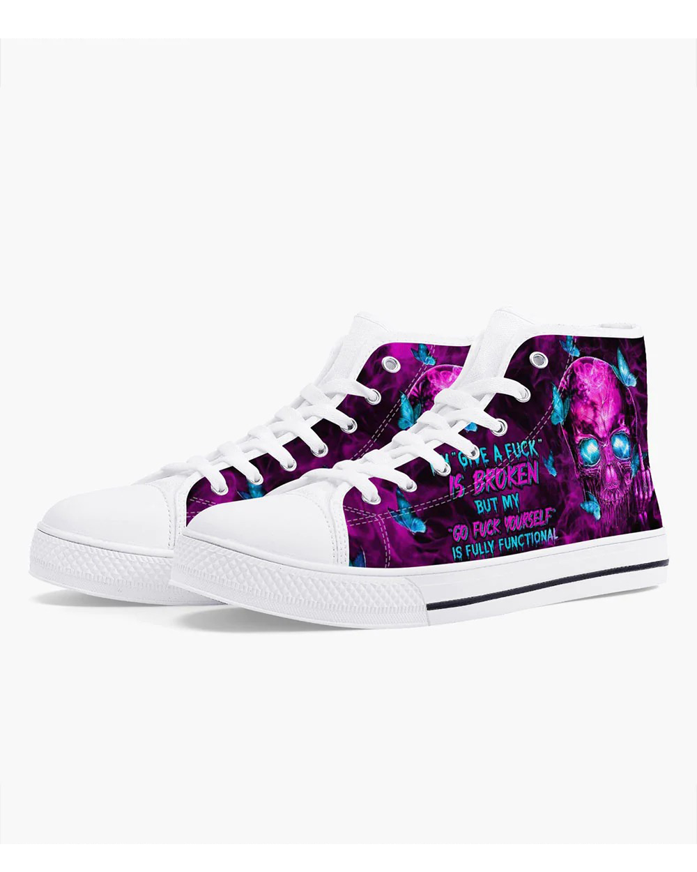 My Give A F Is Broken Skull 3D High Top Sneaker All Over Print