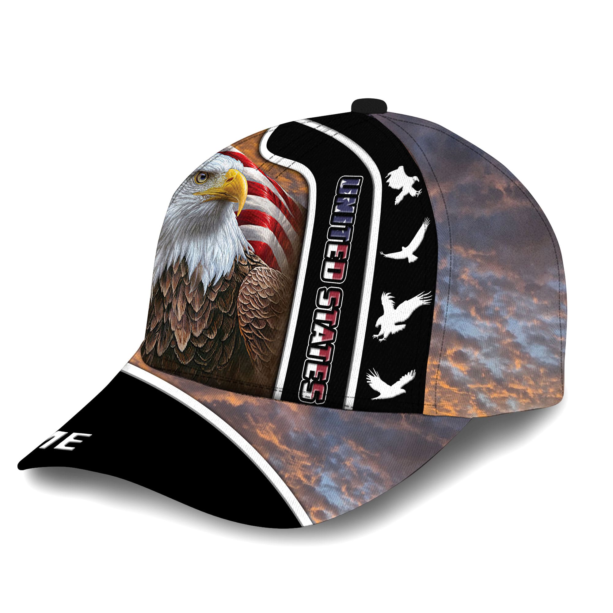 American Patriotic Eagle All Over Print Cap Personalized