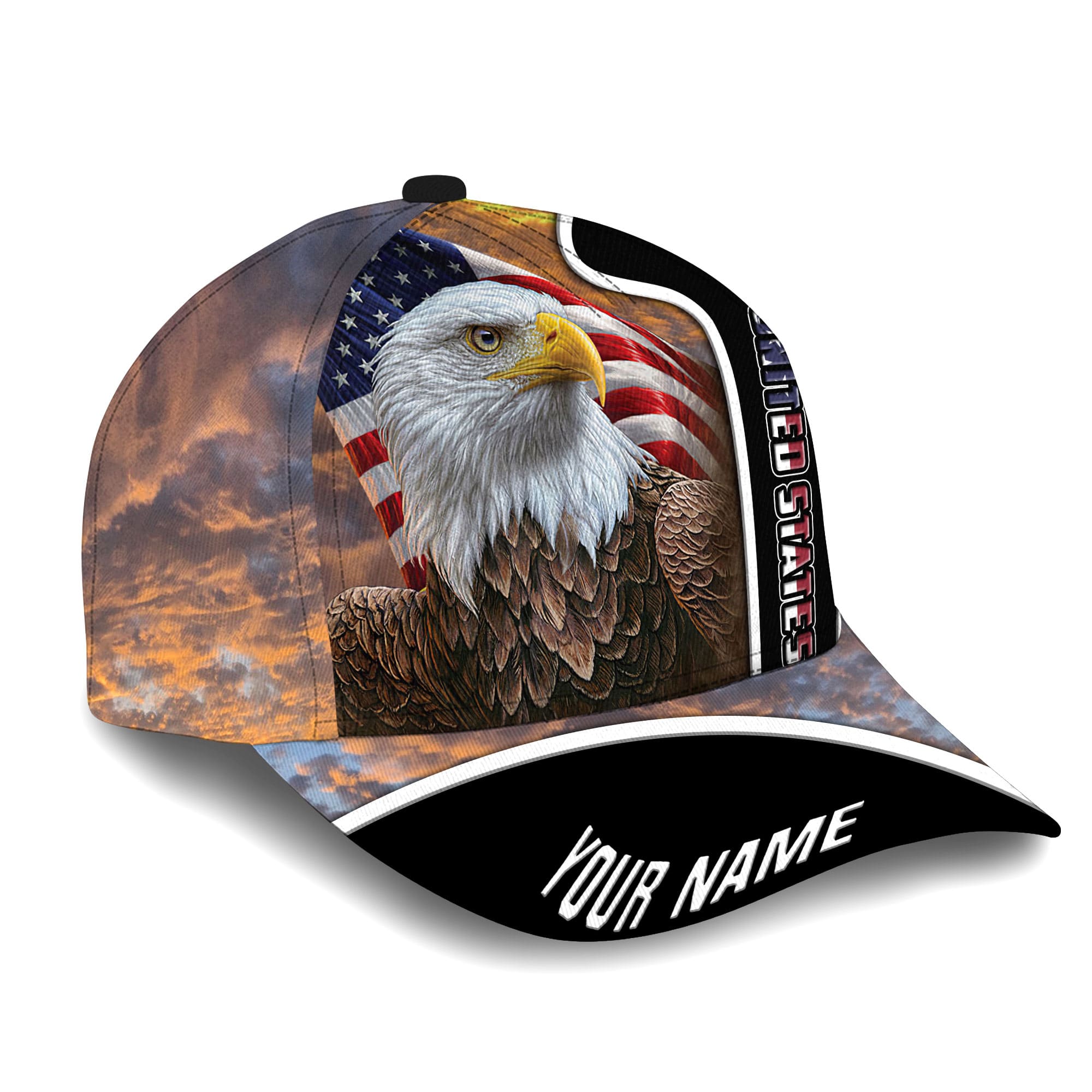 American Patriotic Eagle All Over Print Cap Personalized