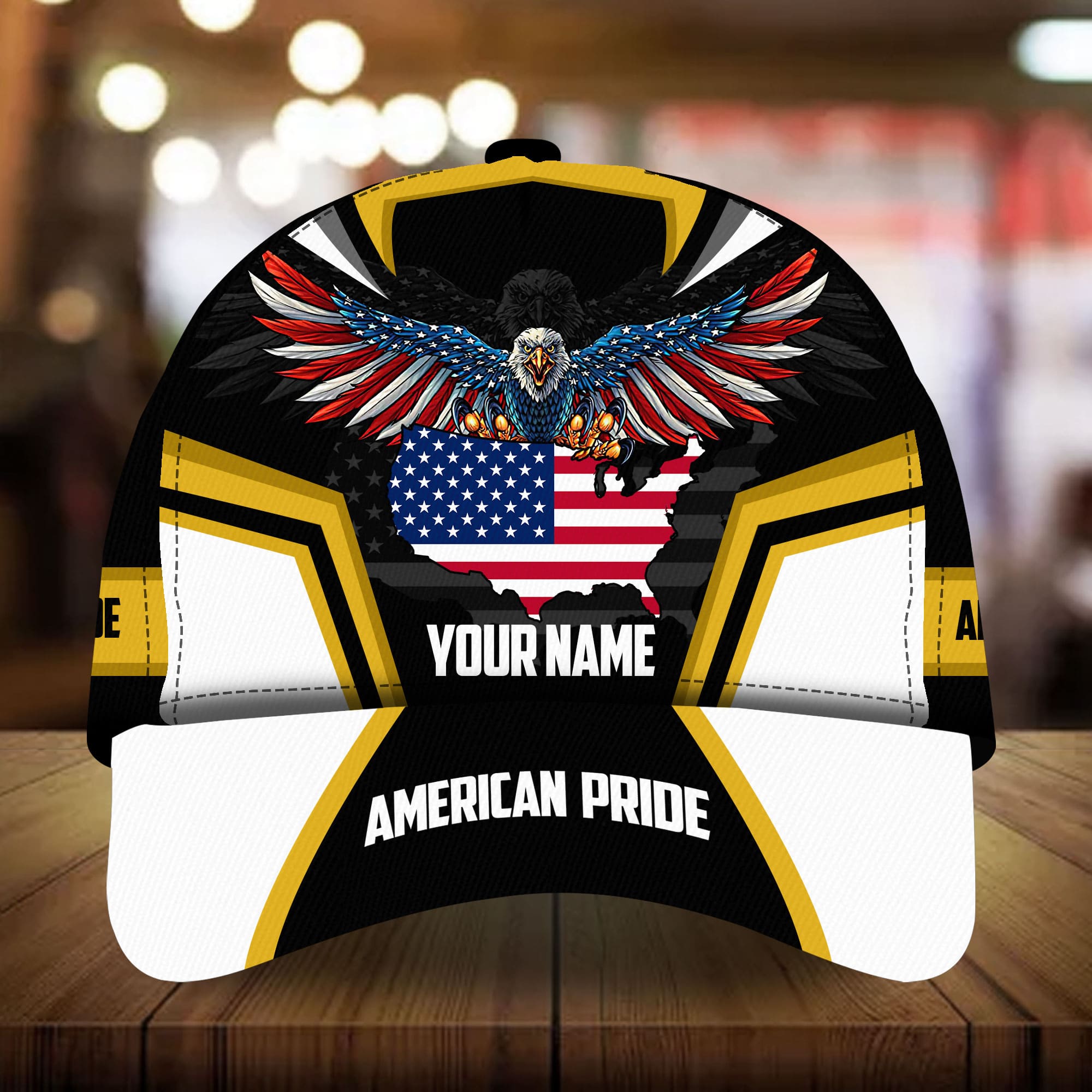 Premium American Pride Eagle Patriotic 3D Cap Multicolor Personalized