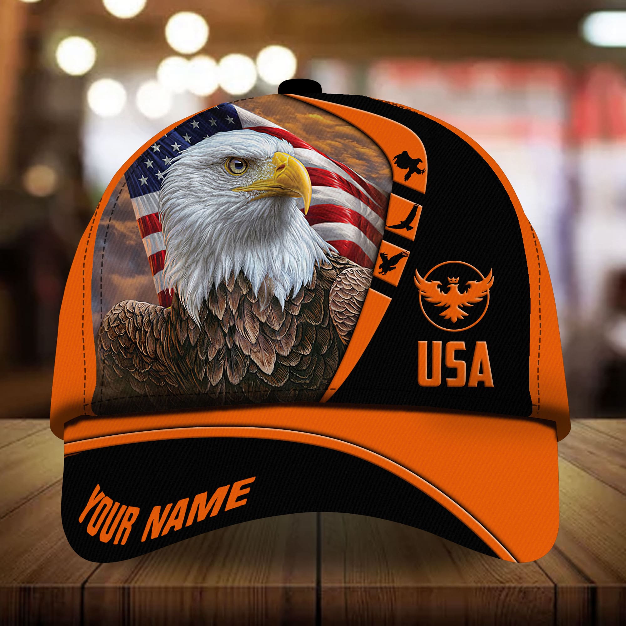 Premium Eagle Patriot 3D Art Cap USA Eagle Hat Multicolor Personalized