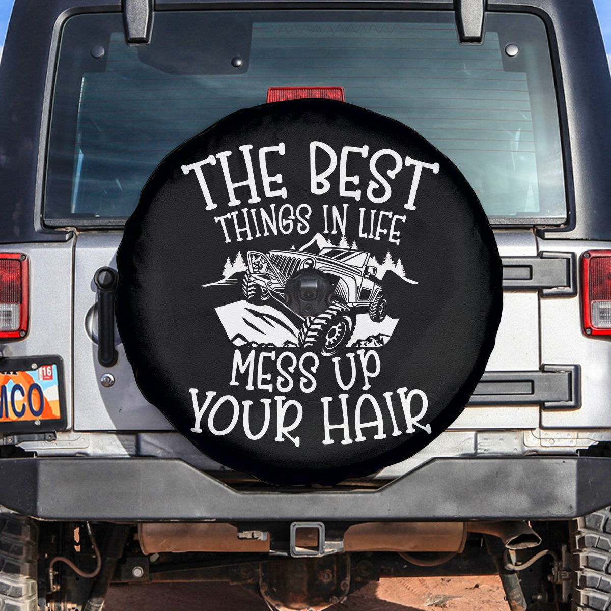 Jeep Tire Covers - Jeep Spare Tire Cover The Best Things In Life Mess Up Your Hair NO.727 LT8