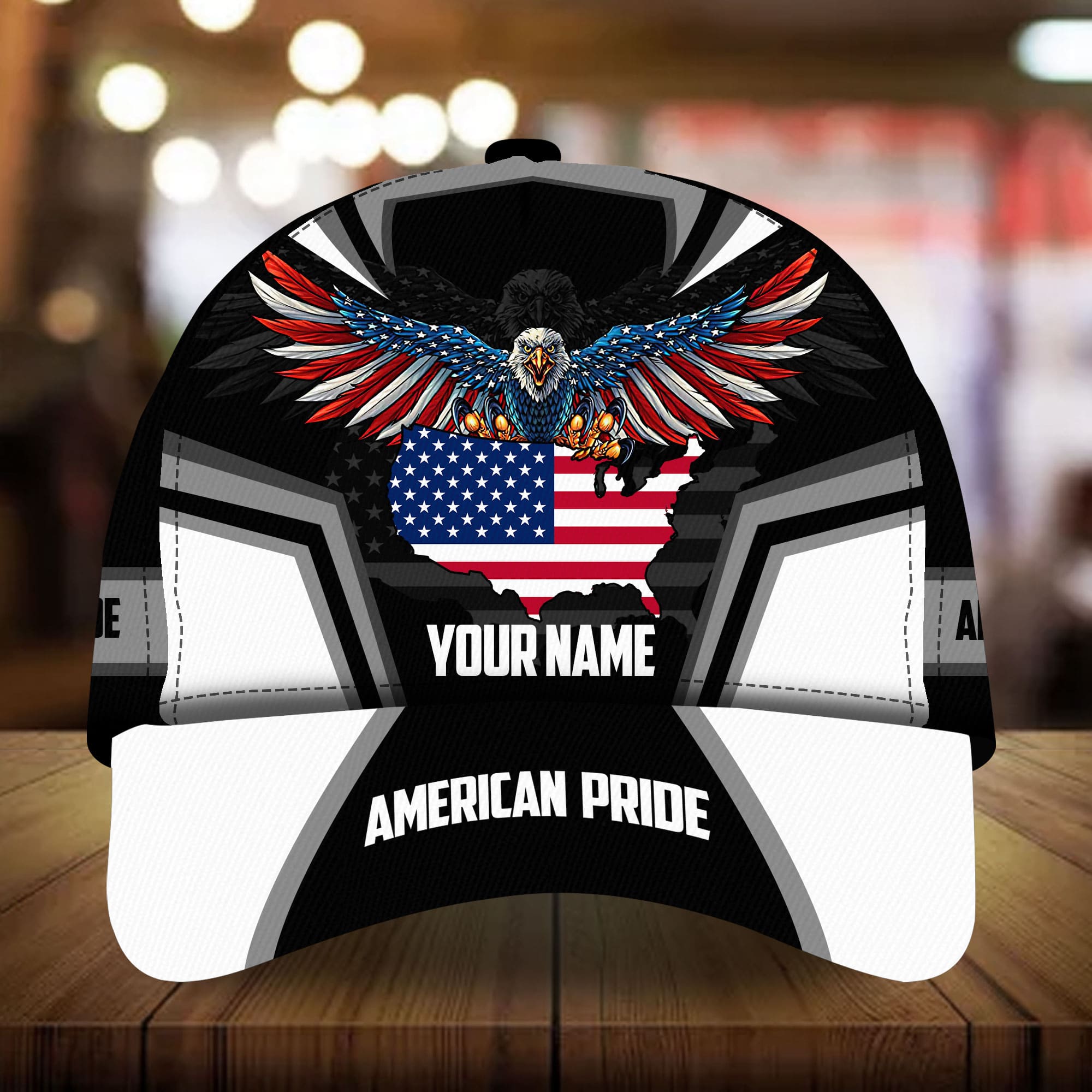 Premium American Pride Eagle Patriotic 3D Cap Multicolor Personalized