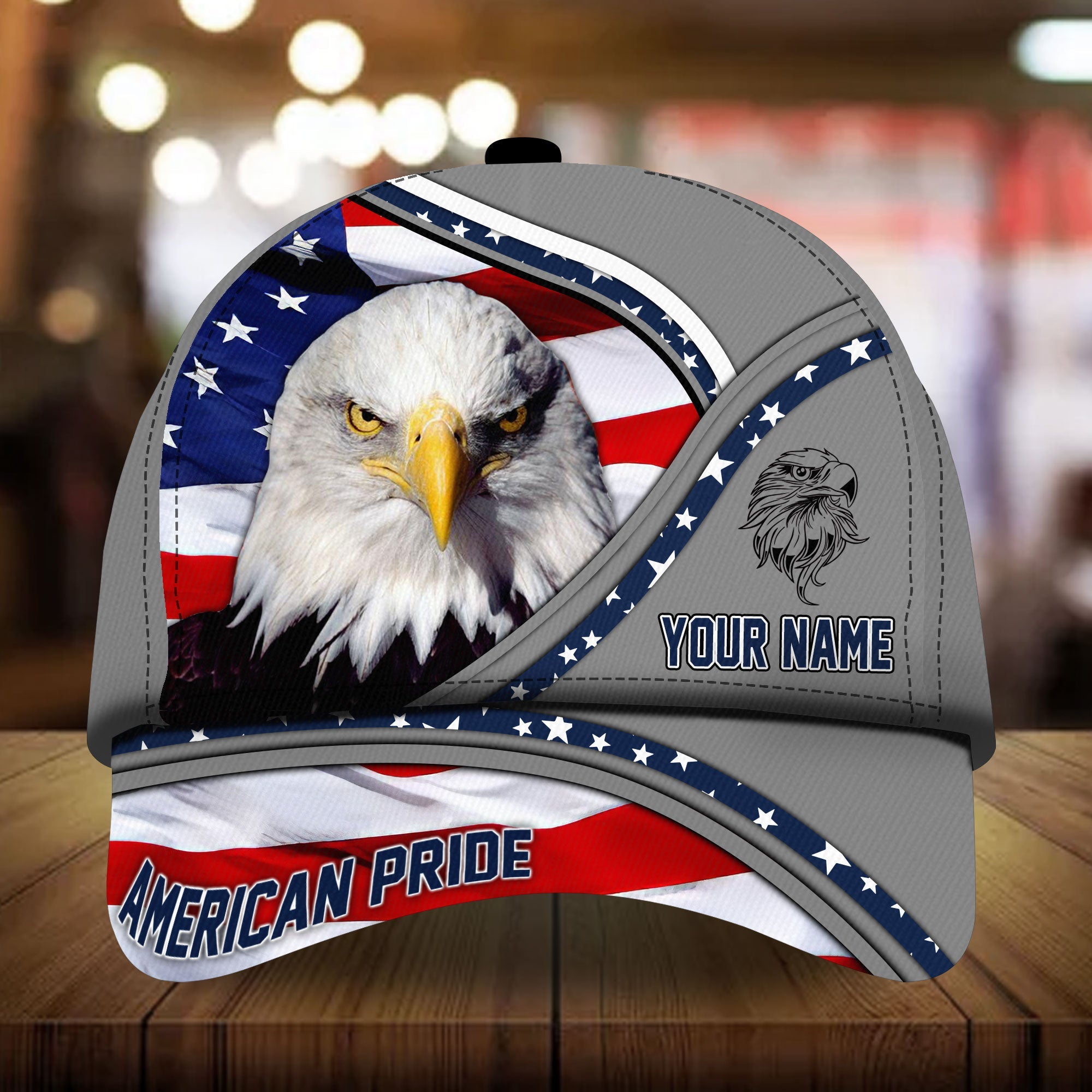 Premium Unique American Pride Eagle Patriotic Cap Technicolor Personalized