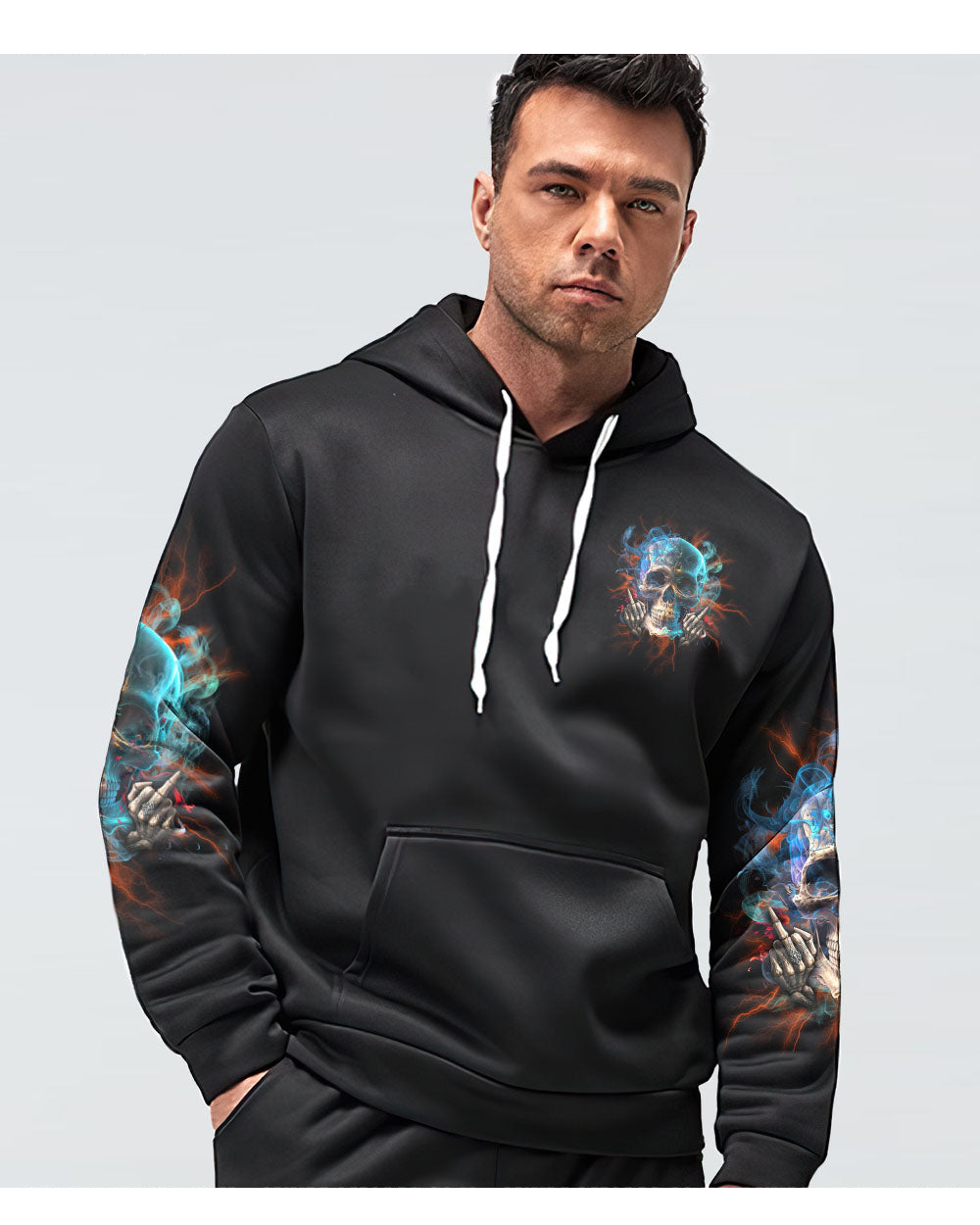 My Give A F*ck Is Broken Black Skull Hoodie