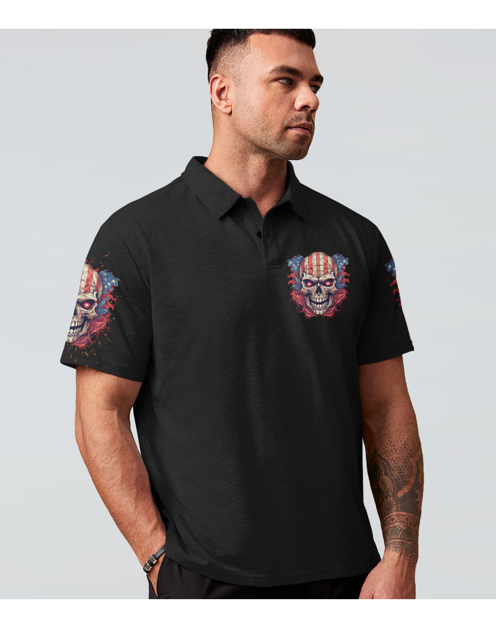 Did You Piss Me Off Skull Flag Polo Shirt