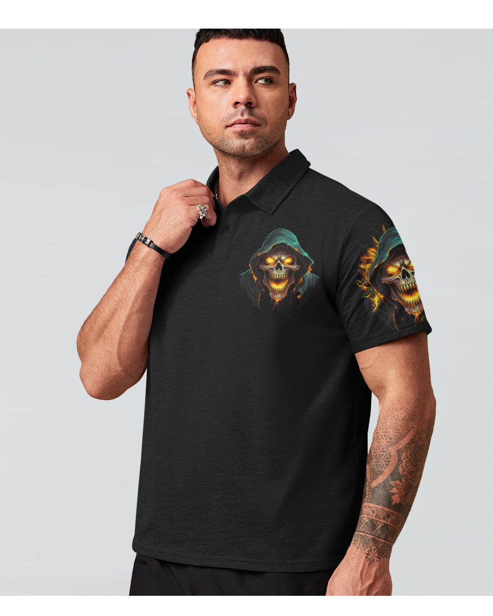 Did I Piss You Off Reaper Skull Polo Shirt