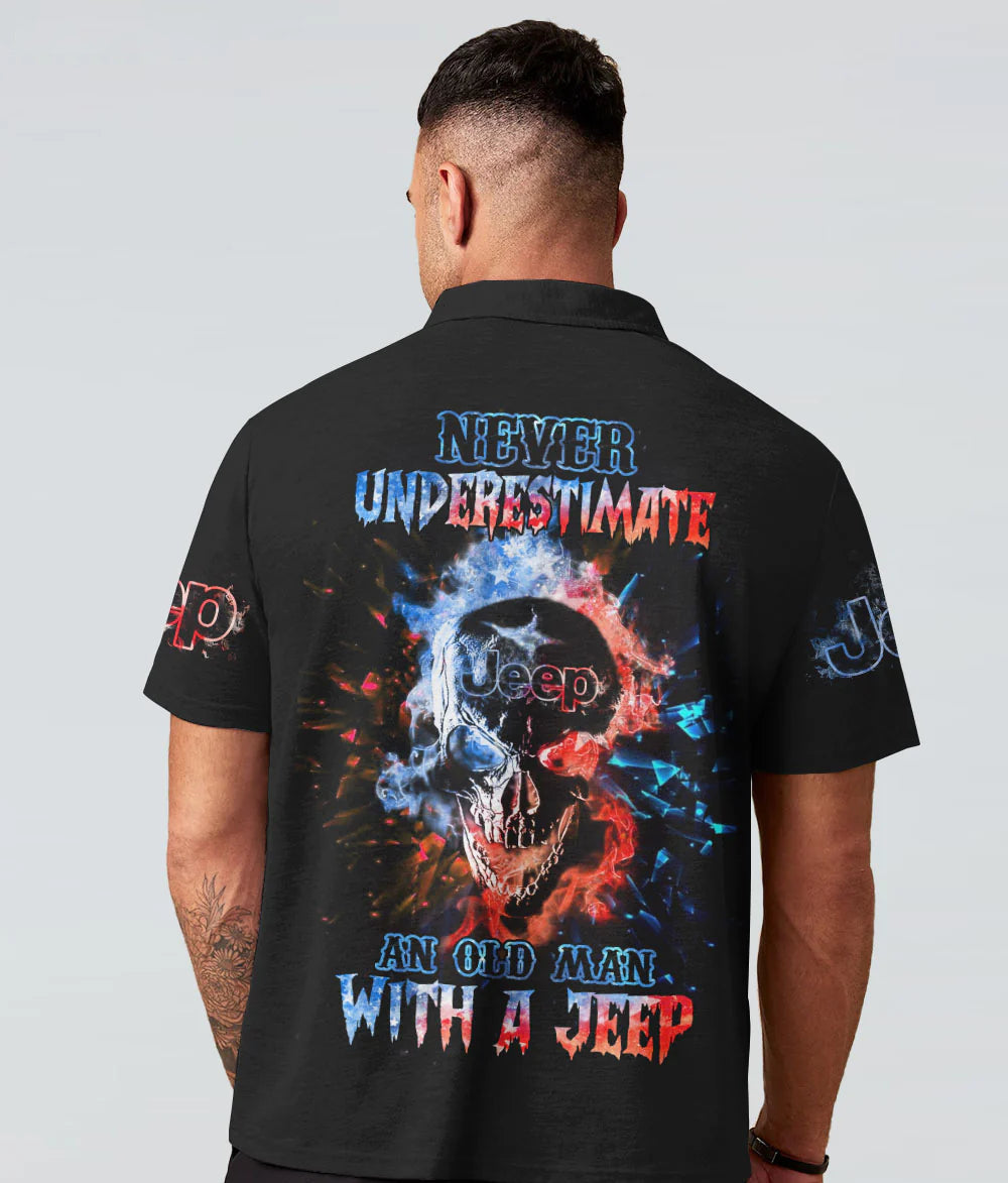 never-underestimate-an-old-man-jeep-fire-skl-polo-shirt