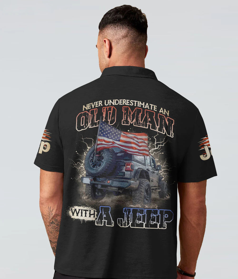 never-underestimate-an-old-man-jeep-american-flag-black-polo-shirt