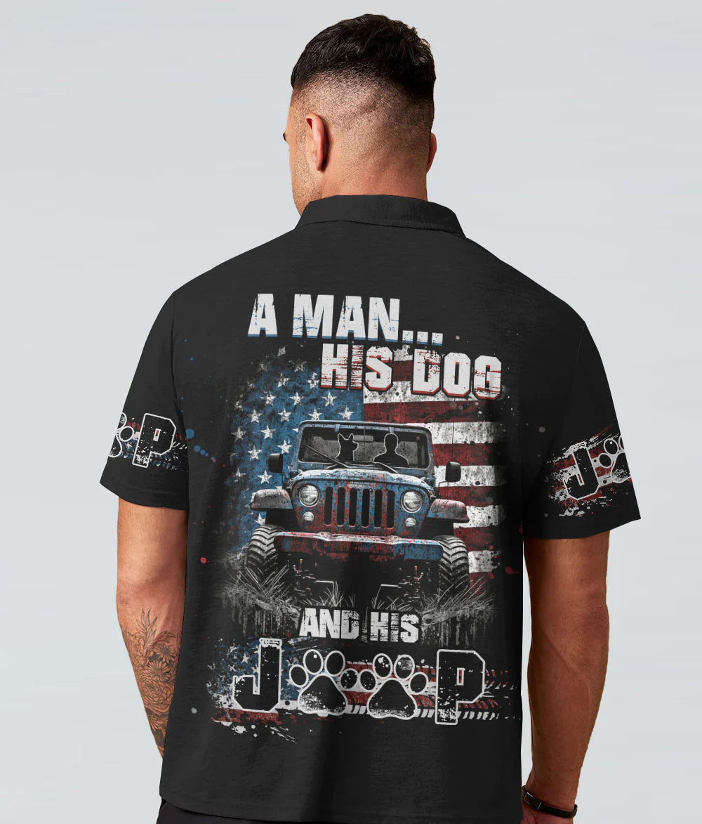 a-man-his-dog-and-his-jeep-paw-dog-polo-shirt