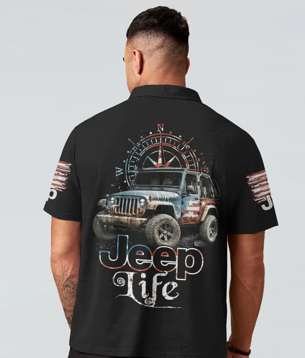 jeep-life-compass-american-flag-polo-shirt