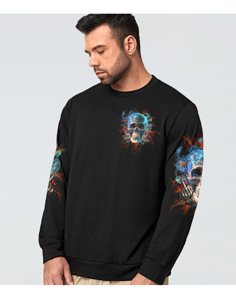 My Give A F*ck Is Broken Black Skull Sweatshirt