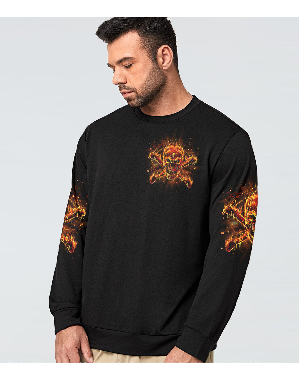 Some Say I Don't Play Well With Others Fire Skull Sweatshirt