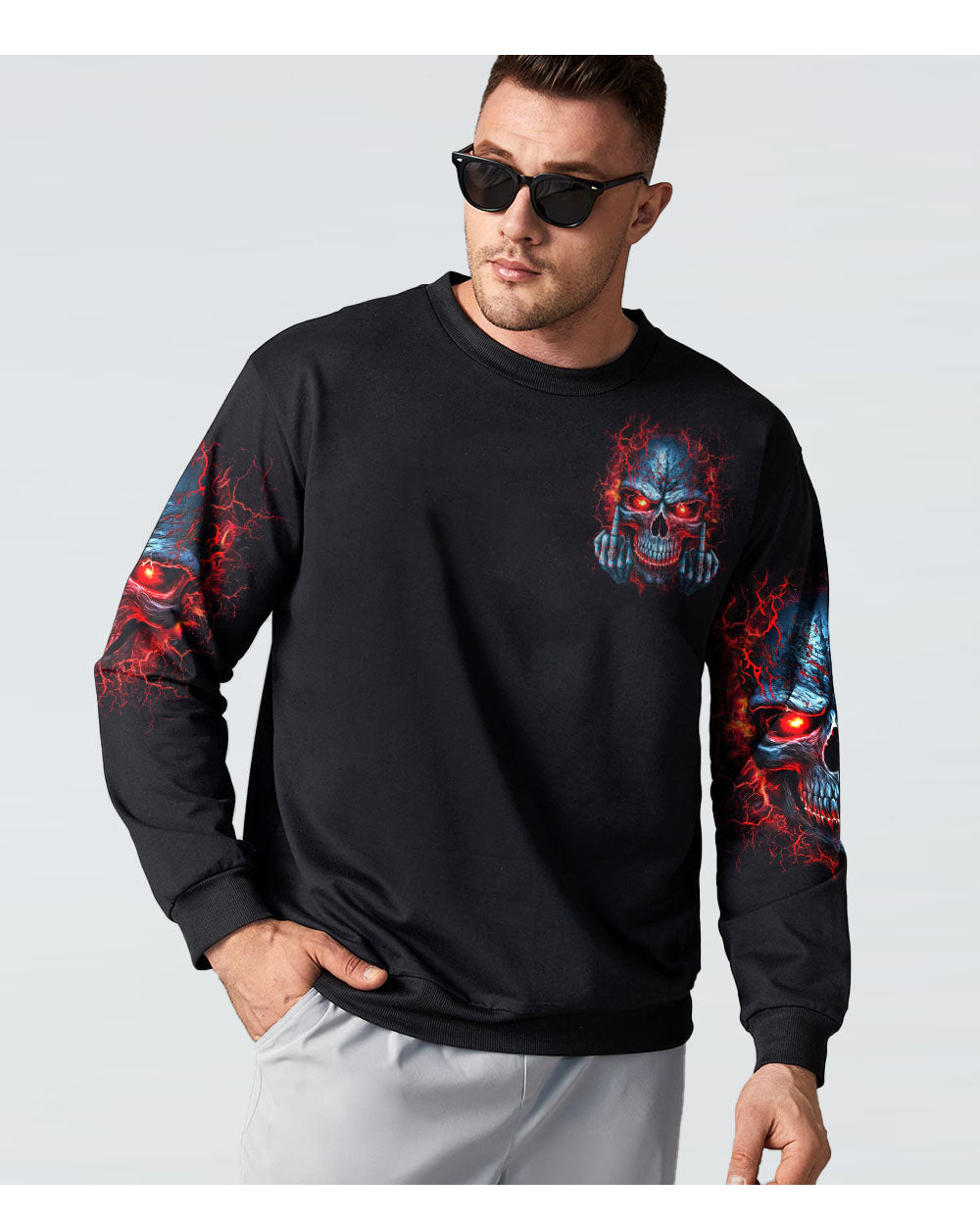 When You Come For My G Skull Fire Black Sweatshirt