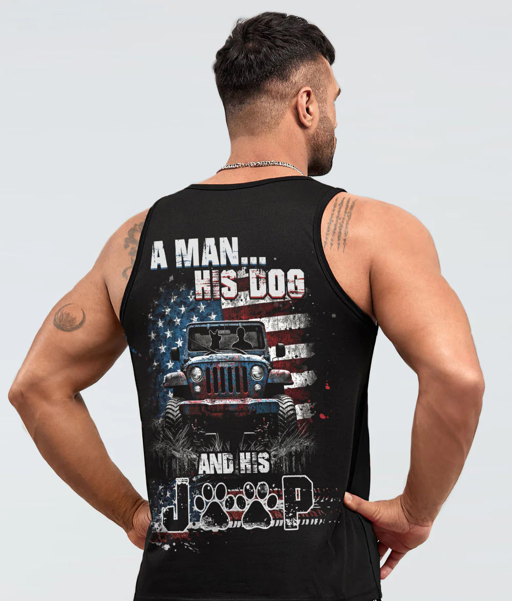 a-man-his-dog-and-his-jeep-paw-dog-tank-top