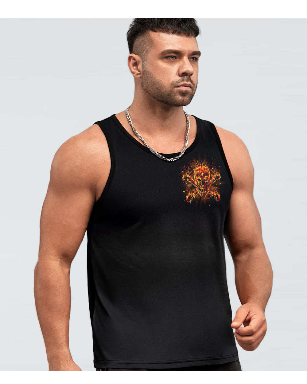 Some Say I Don't Play Well With Others Fire Skull Tank Top