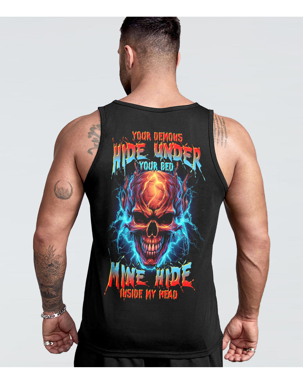 Your Demons Hide Under Your Bed Skull Tank Top