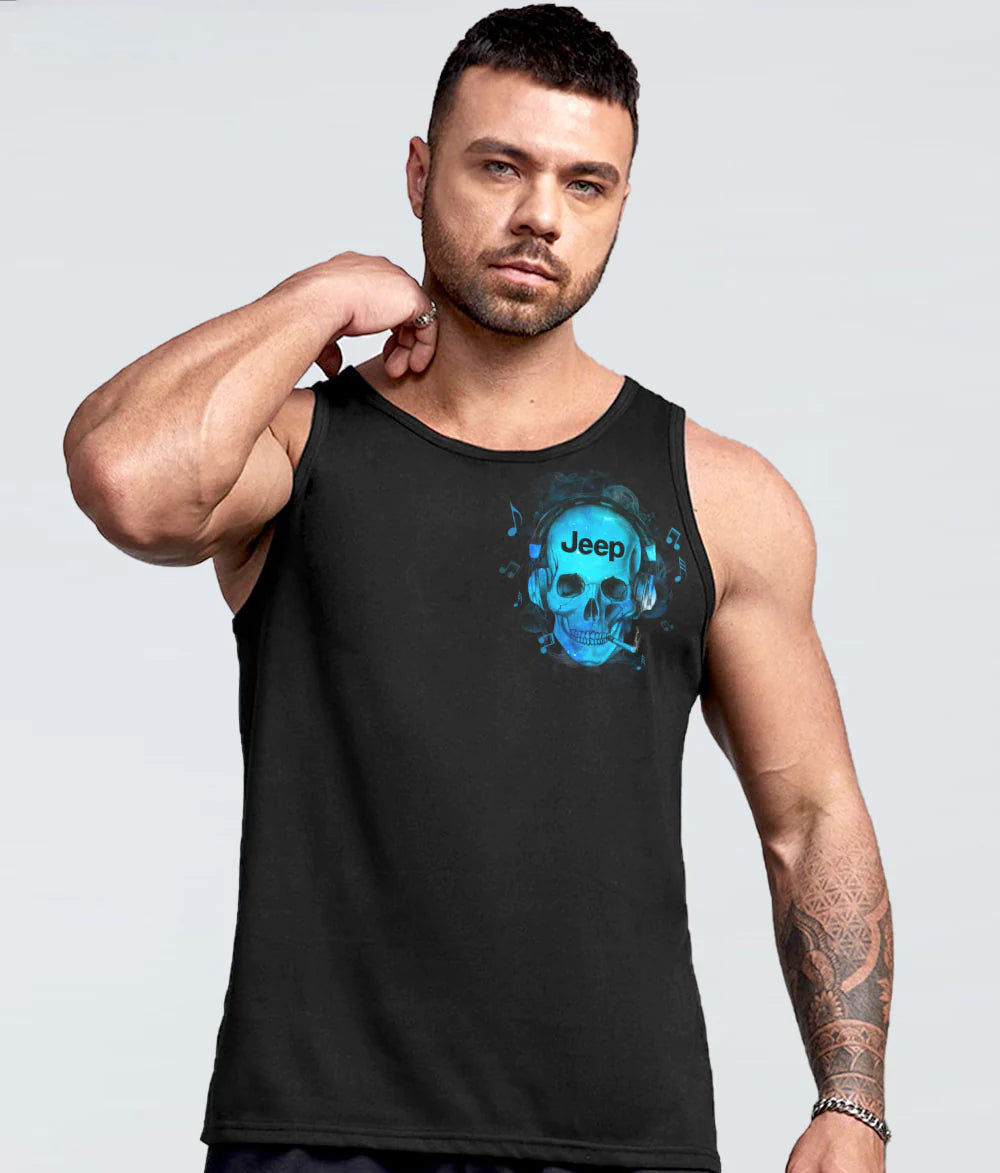 loud-music-in-a-jeep-skull-tank-top