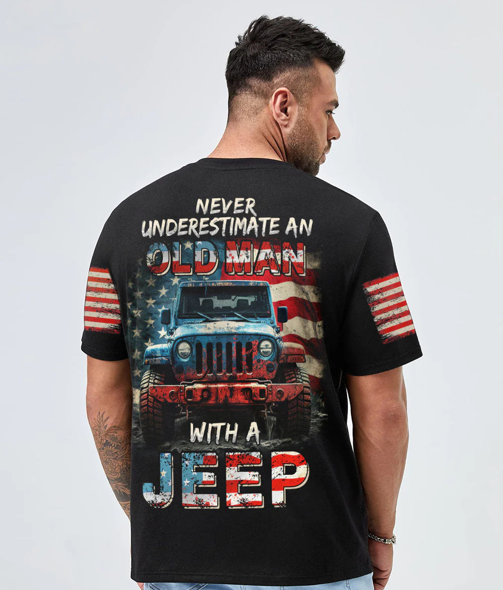 vintage-jeep-never-underestimate-an-old-jeep-man-t-shirt