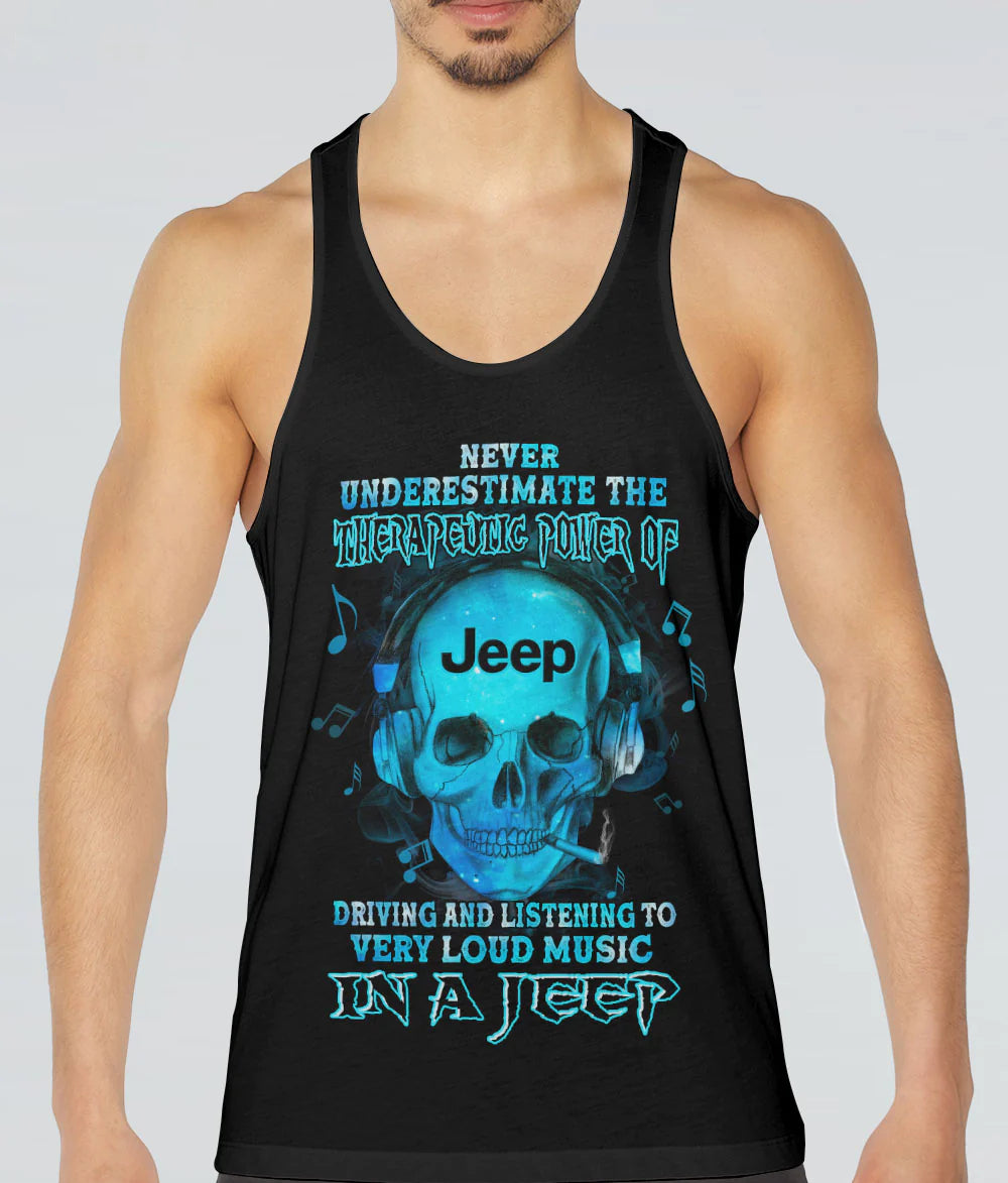 loud-music-in-a-jeep-skull-tank-top