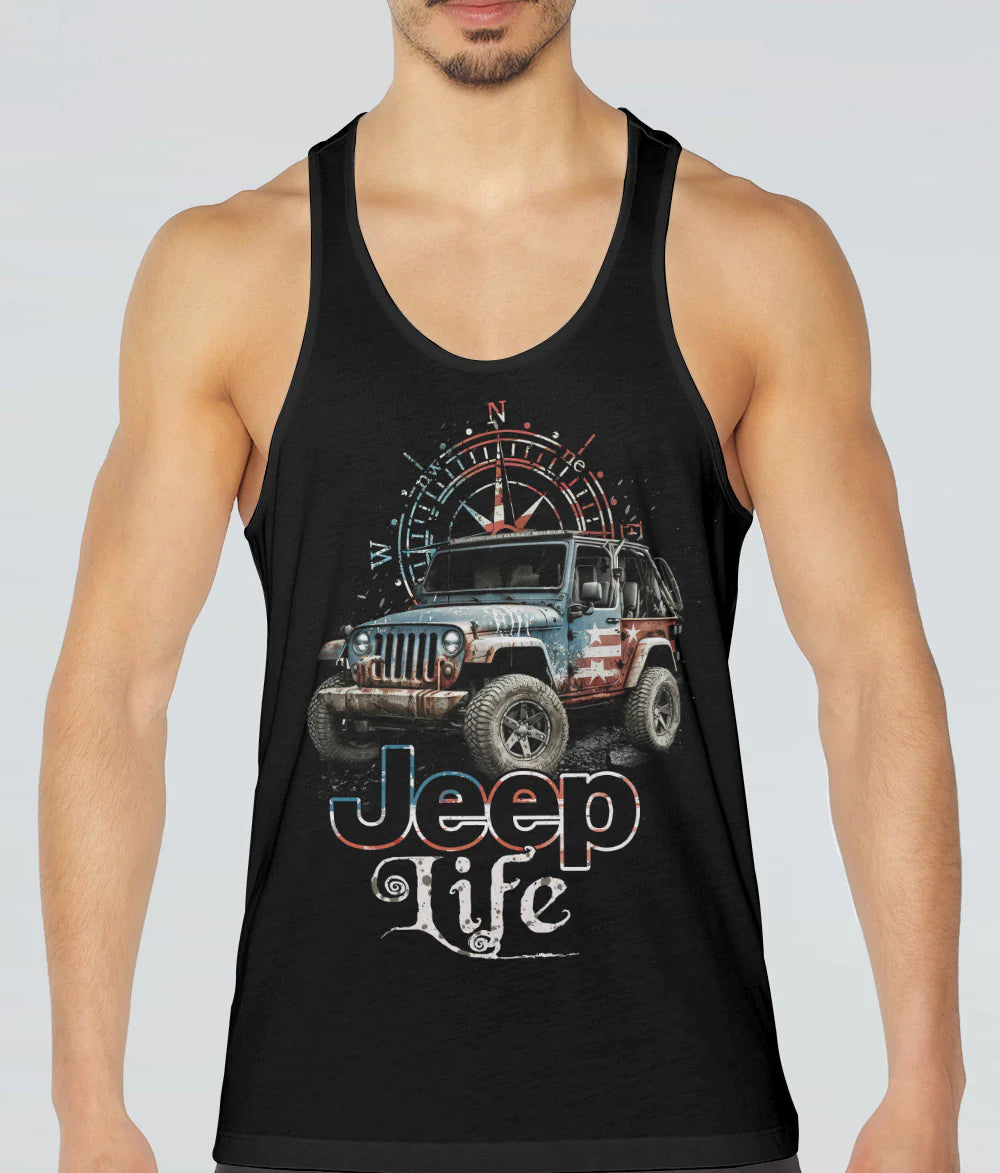 jeep-life-compass-american-flag-tank-top