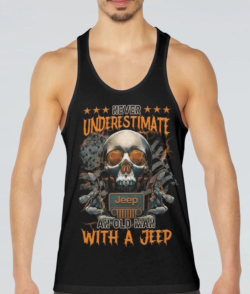 never-underestimate-an-old-man-jeep-skull-flag-tank-top