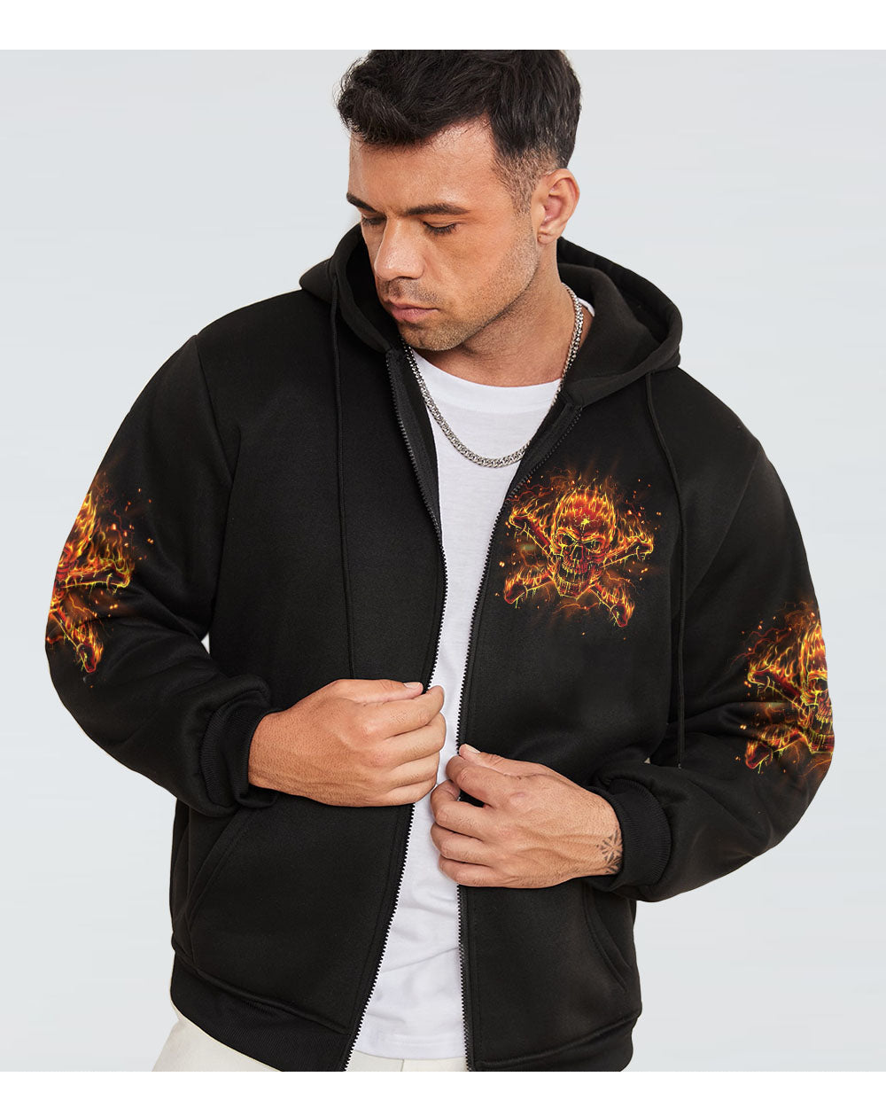 Some Say I Don't Play Well With Others Fire Skull Hoodie