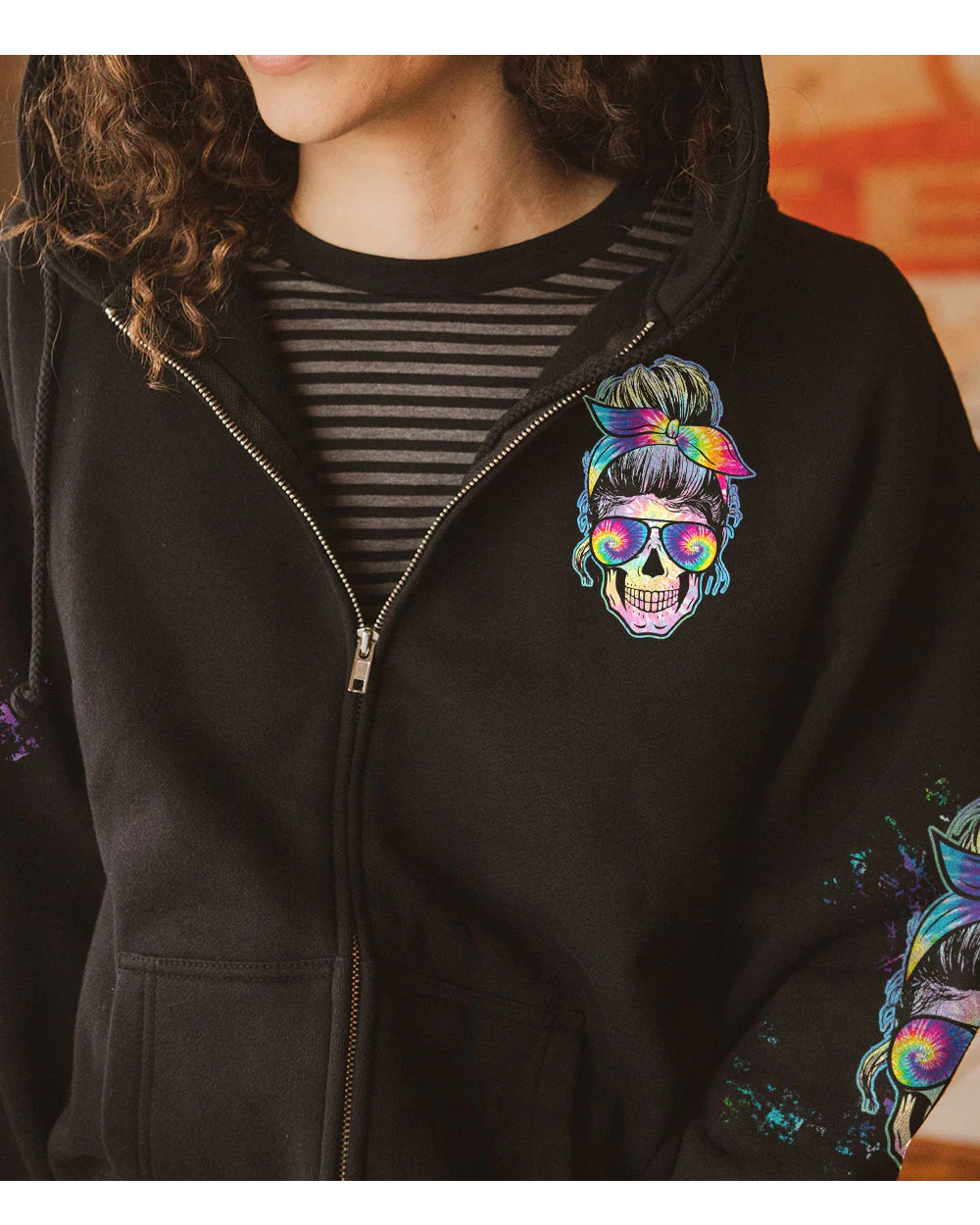 Next Time My Name Comes Out Of Your Mouth Colorful Skull Hoodie