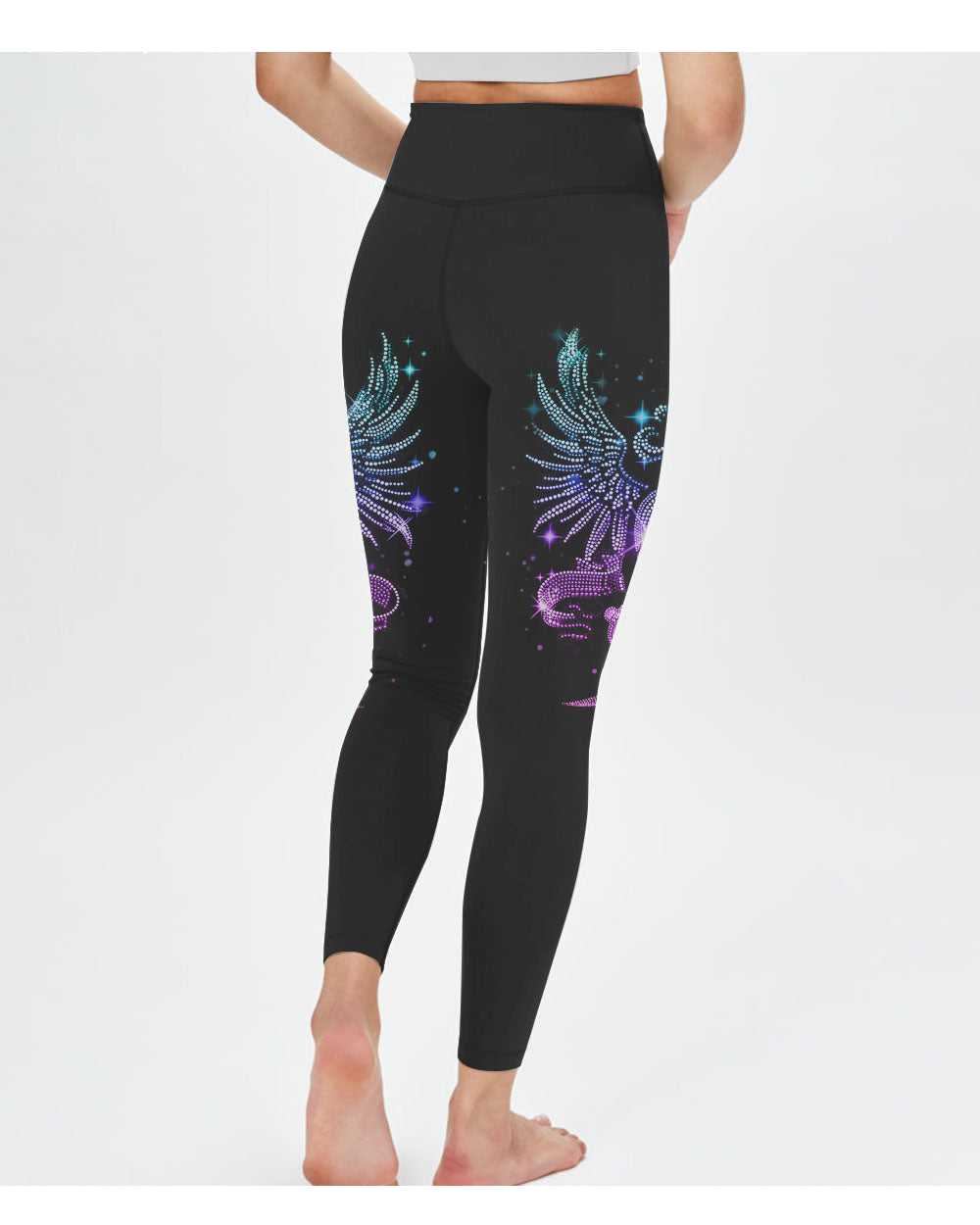 You Couldn't Handle Me Wing Skull Black Leggings