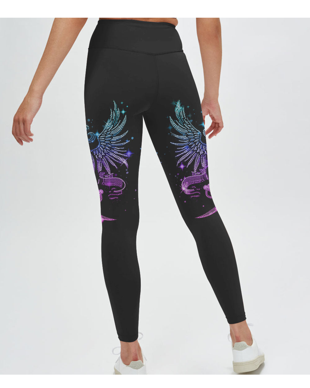 You Couldn't Handle Me Wing Skull Black Leggings