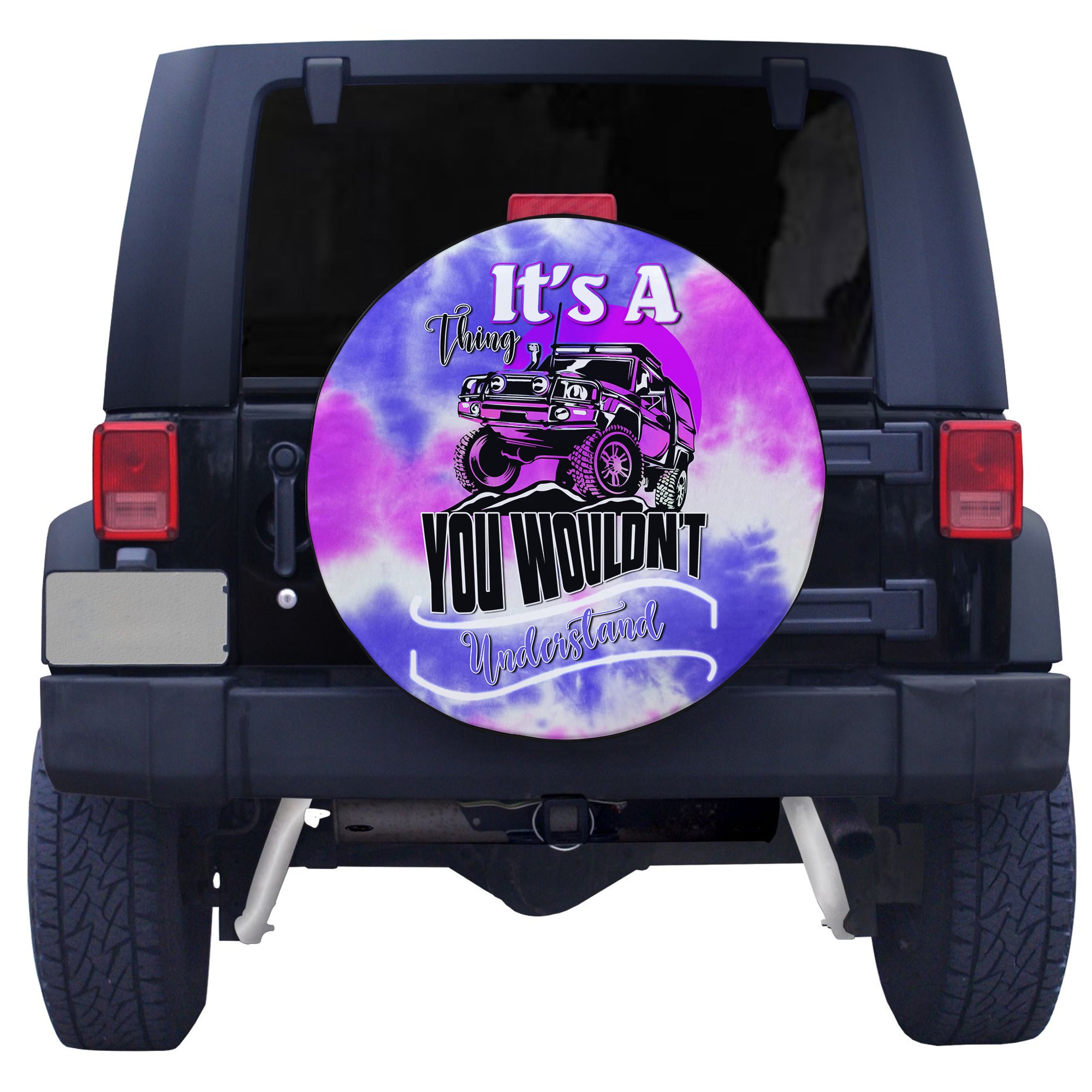 Purple Jeep Tie Dye Spare Tire Cover It's A Thing You Wouldn't Understand TS06