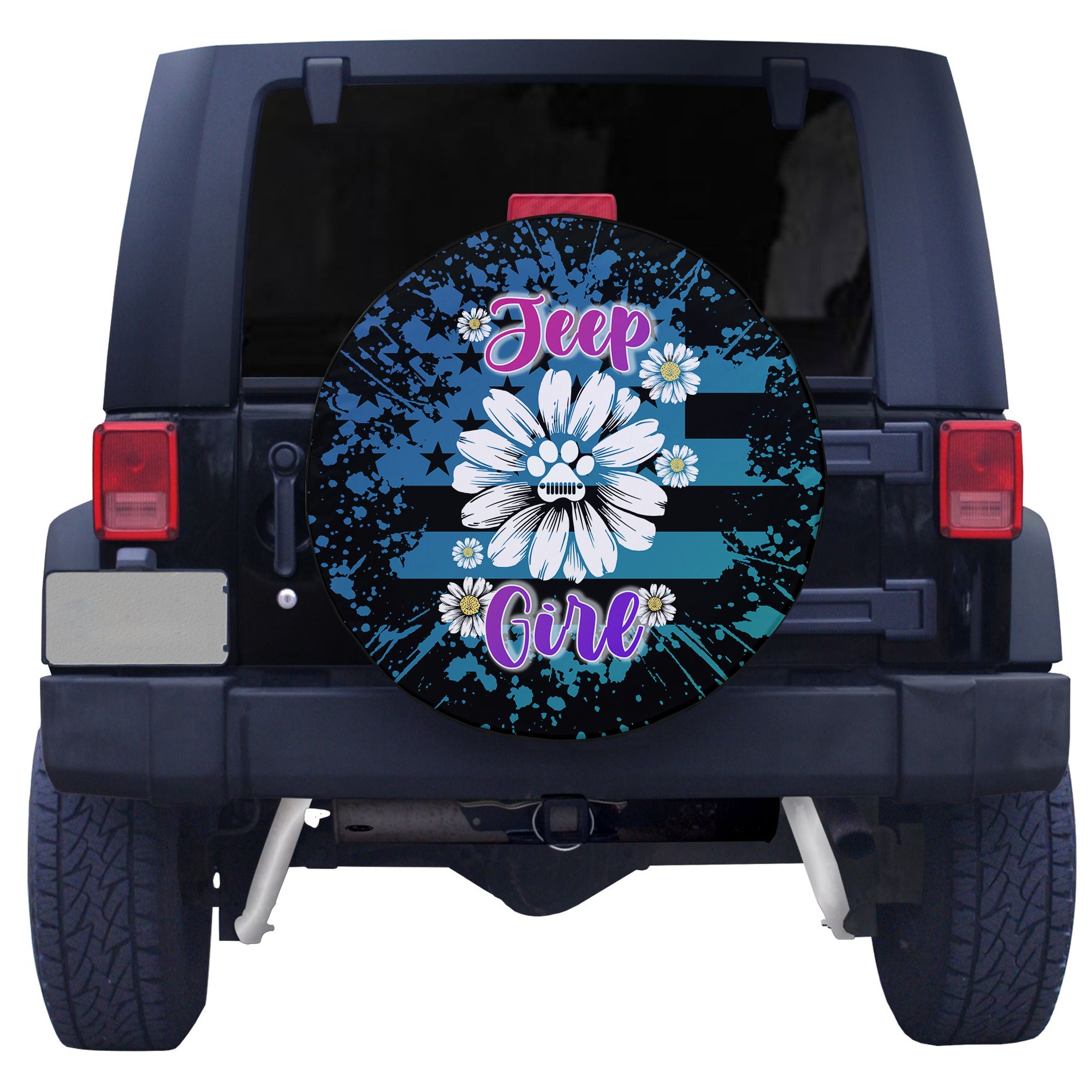 Jeep Flower Spare Tire Cover A Girl And Her Dog TS06