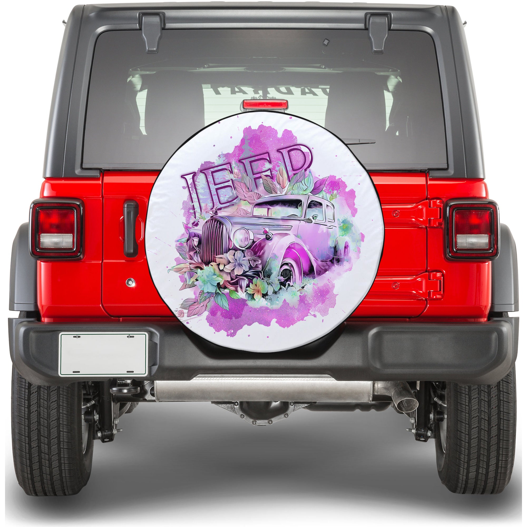 Pink Jeep Spare Tire Cover Not All Those Who Wander Are Lost TS06