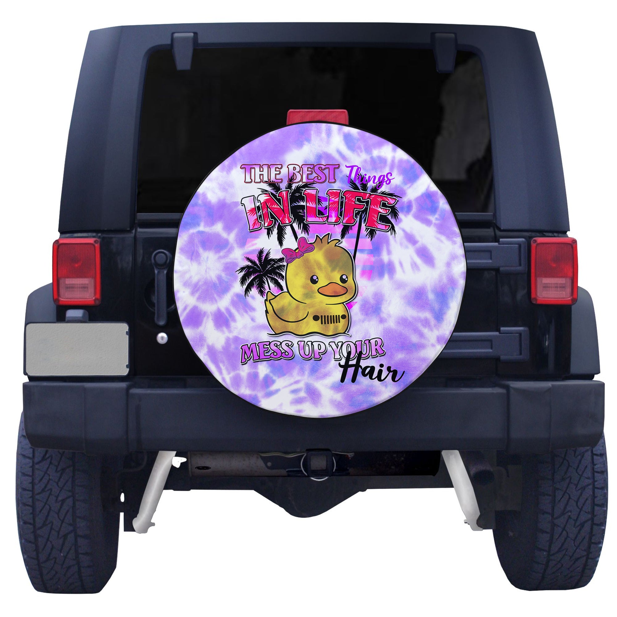 Violet Jeep Tie Dye Spare Tire Cover The Best Things In Life Mess Up Your TS06