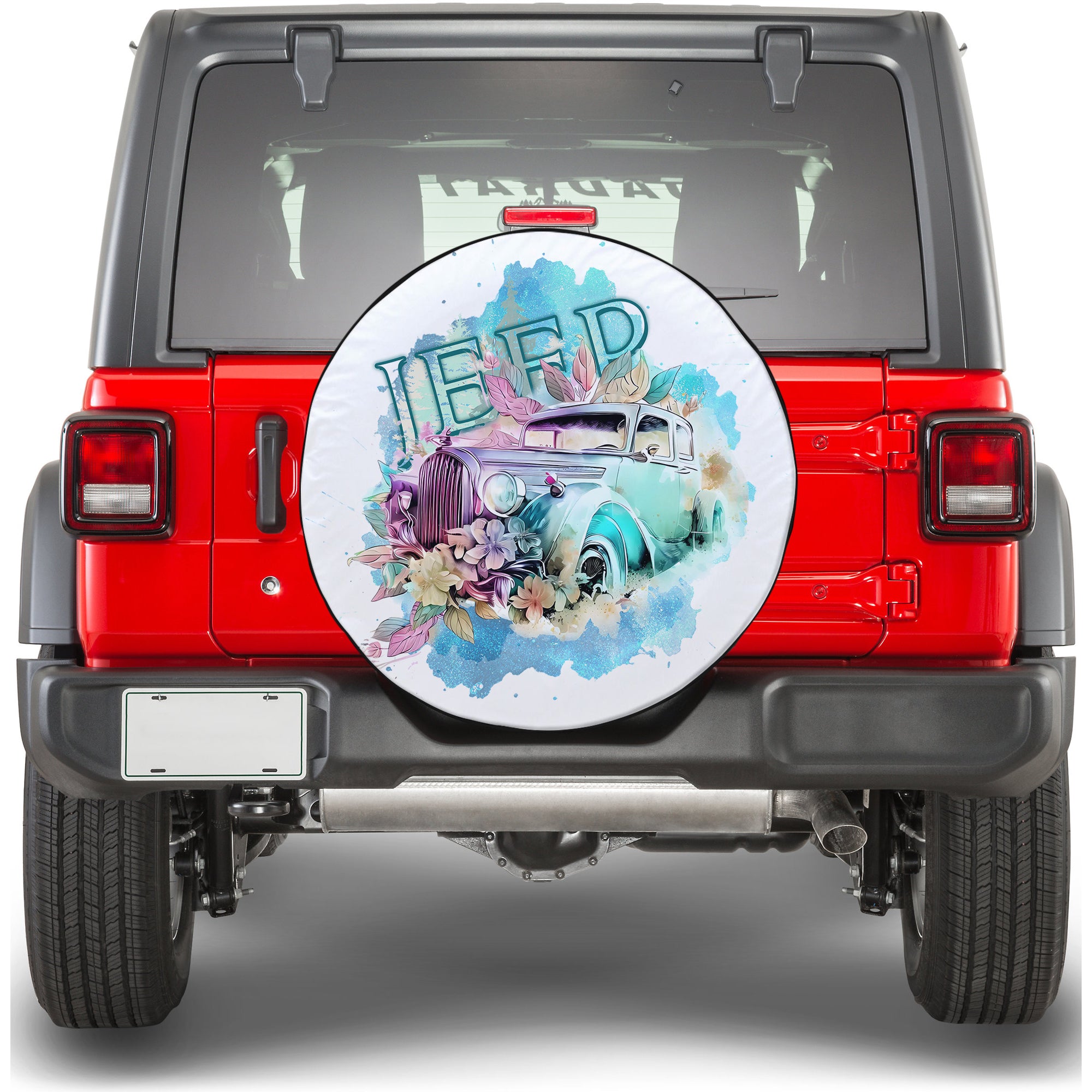 Blue Jeep Spare Tire Cover Not All Those Who Wander Are Lost TS06