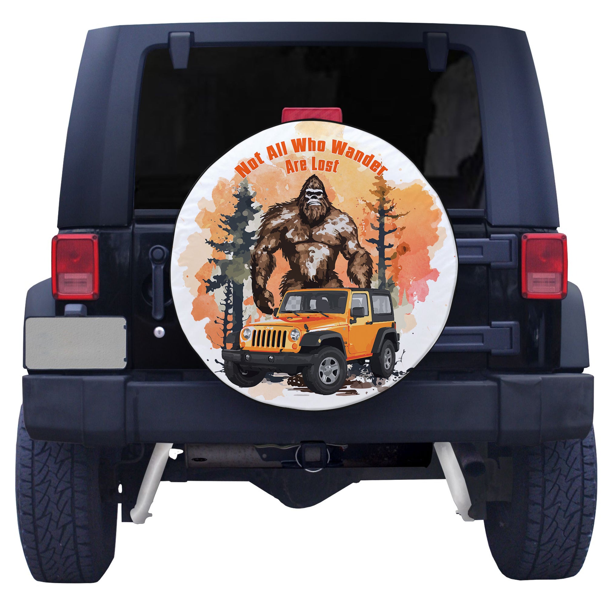 Jeep Bigfoot Spare Tire Cover Not All Who Wander Are Lost TS06