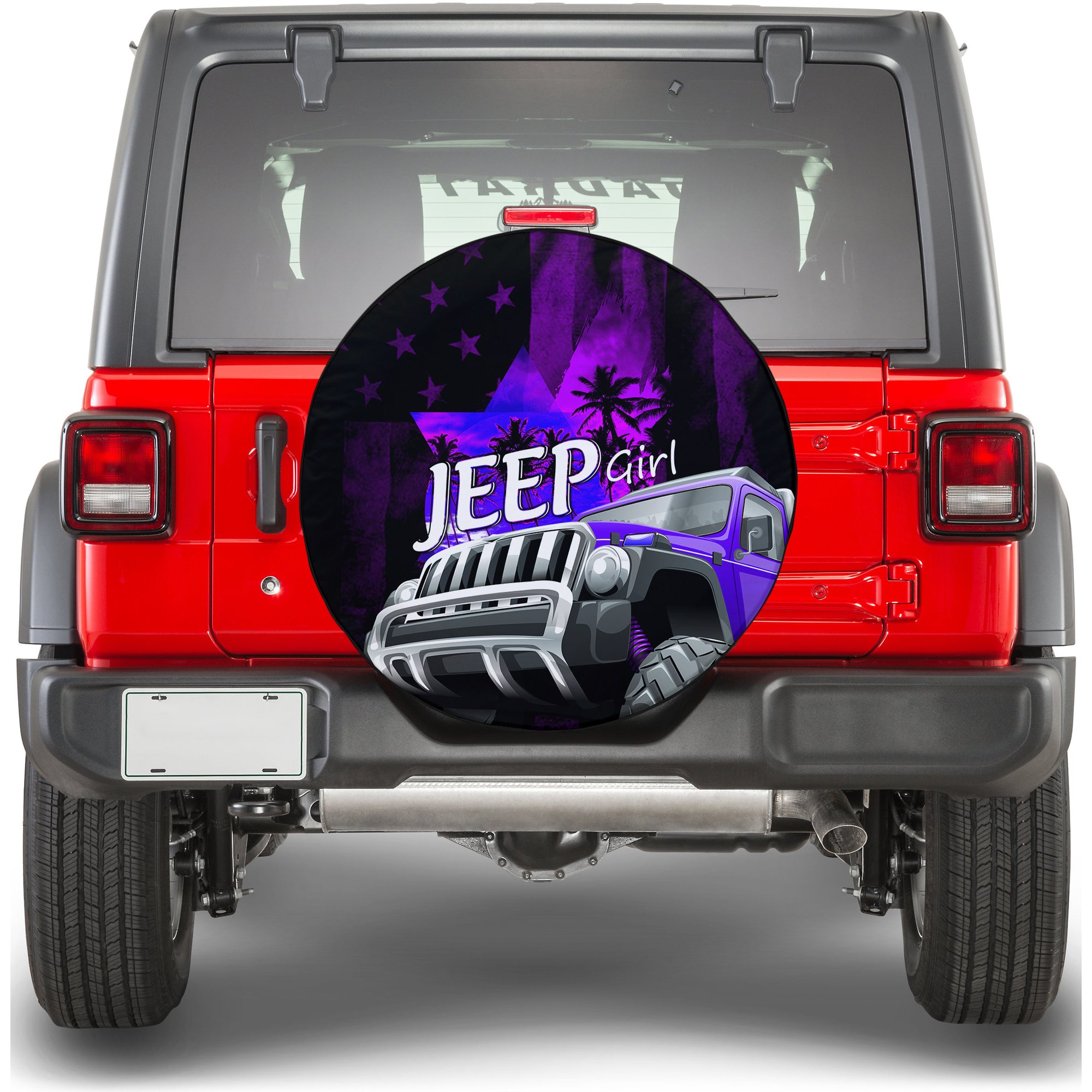 Purple Jeep Spare Tire Cover  You Can Go Fast, But I Can Go Anywhere TS06