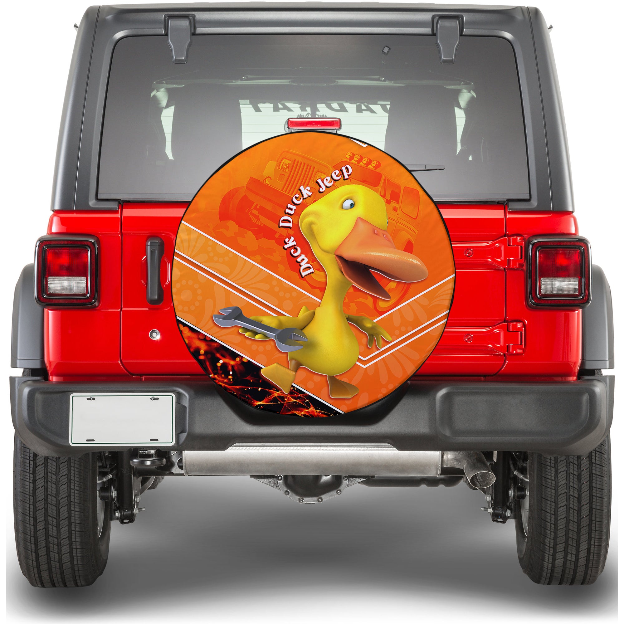 Duck Duck Jeep Spare Tire Cover A Wrench With The Golden Duck TS06