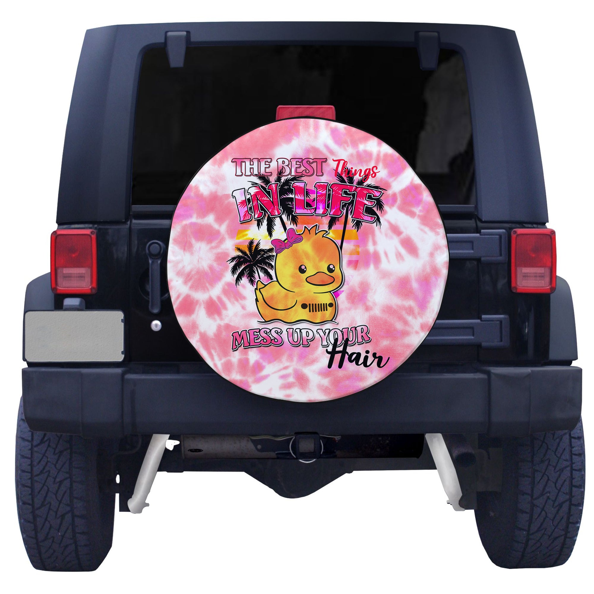 Pink Jeep Tie Dye Spare Tire Cover The Best Things In Life Mess Up Your TS06