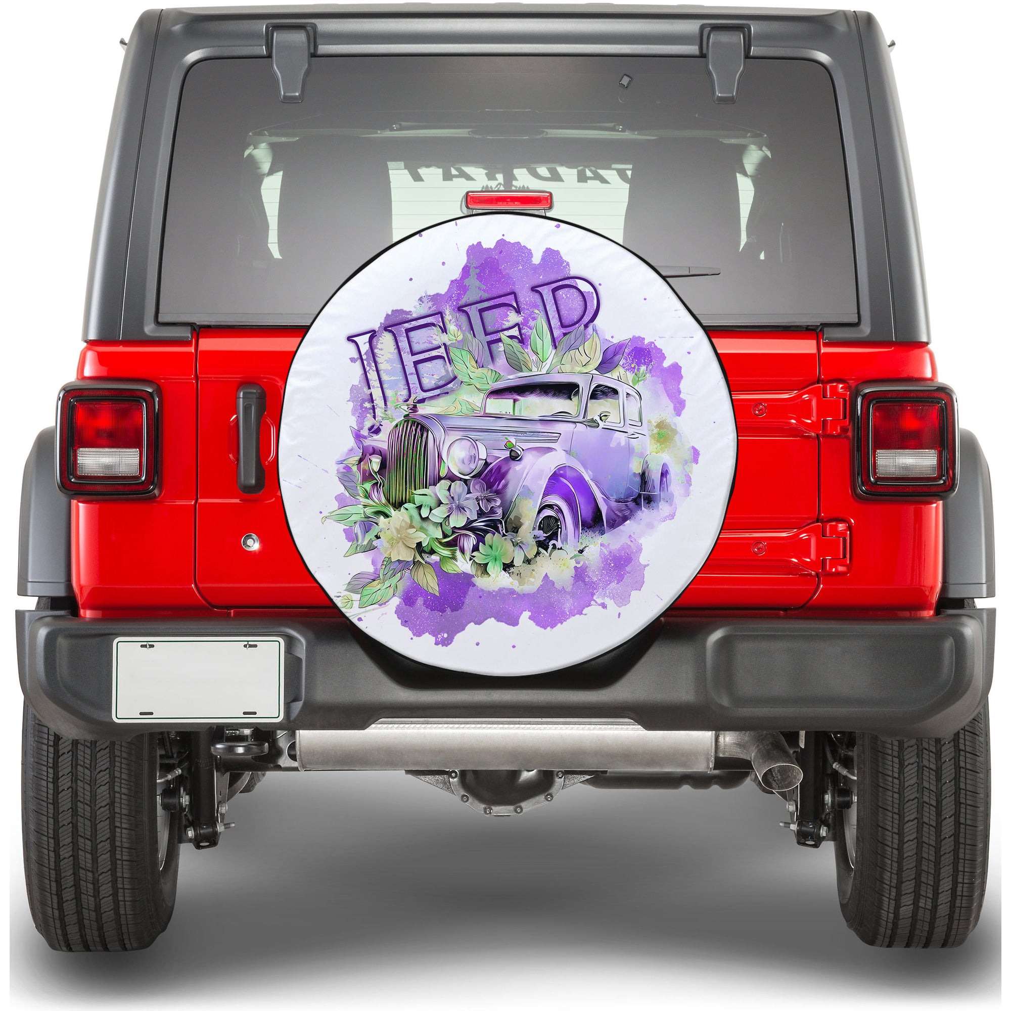 Purple Jeep Spare Tire Cover Not All Those Who Wander Are Lost TS06