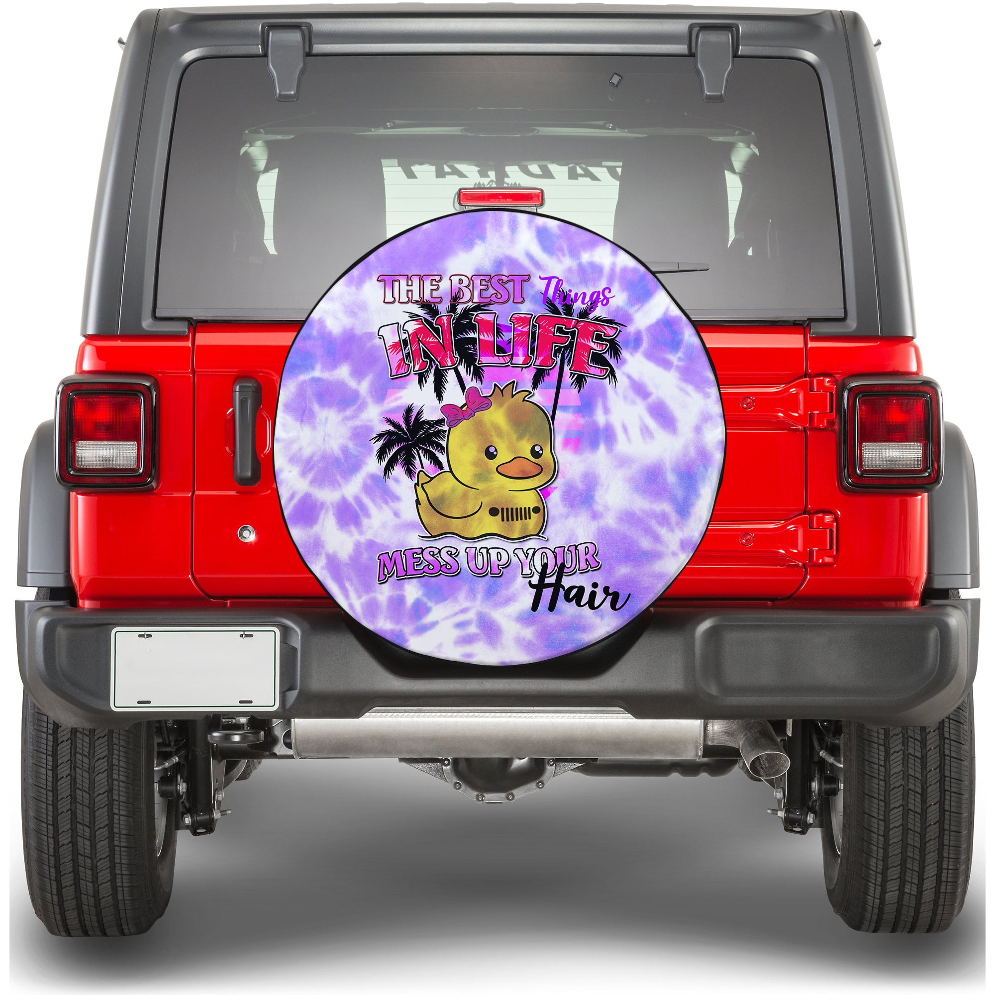 Violet Jeep Tie Dye Spare Tire Cover The Best Things In Life Mess Up Your TS06